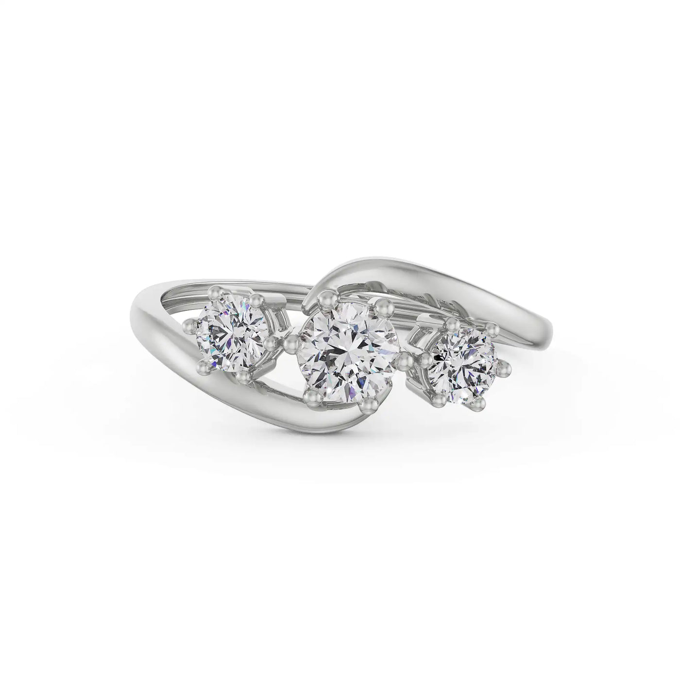 Triple Solitaire Lab Grown Diamond Ring 9KT