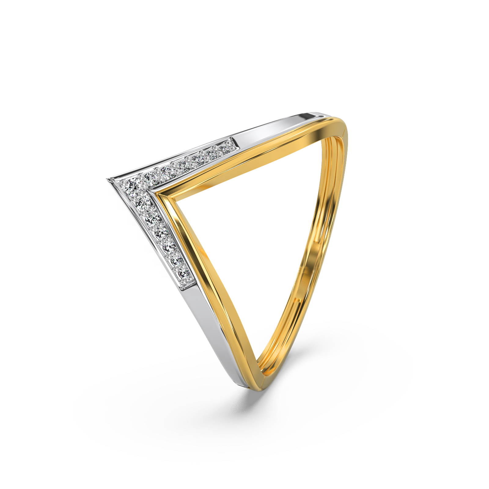 Bold V Accent Lab Grown Diamond Ring_in-stock