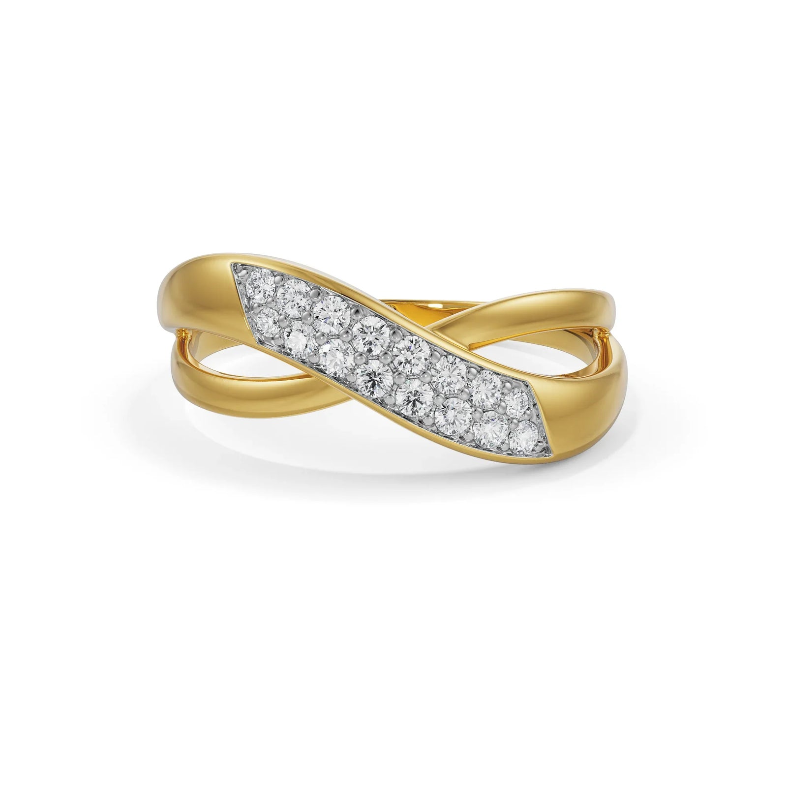 Janice Diamond Ring Front View in 9KT