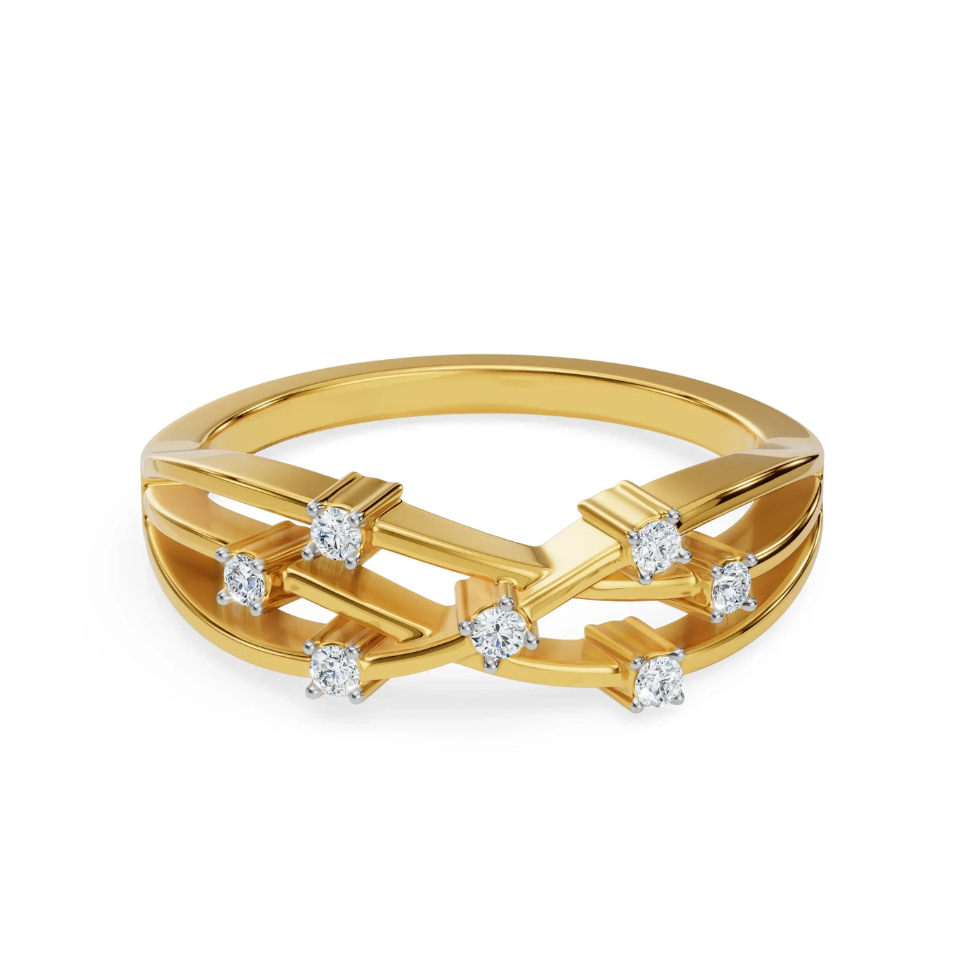 Glimmering Intertwine Lab Grown Diamond Band 9KT