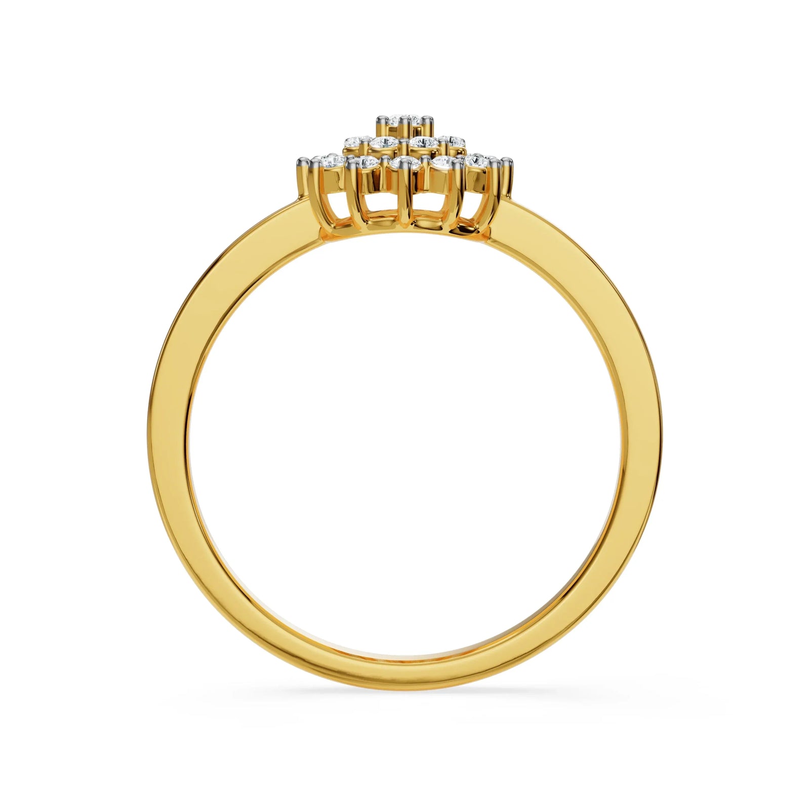 Sunrise Diamond Ring Back View