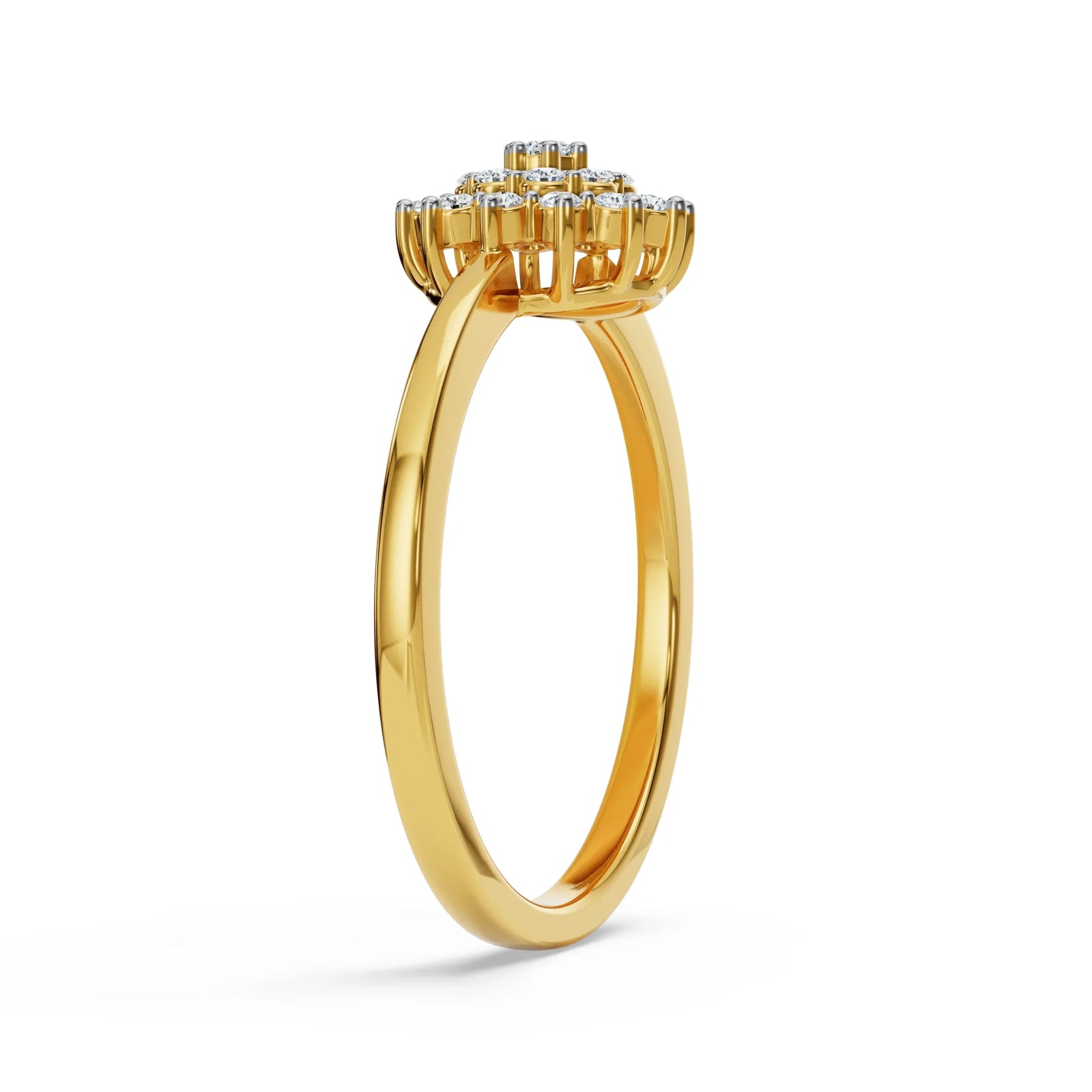 Sunrise Diamond Ring Side View