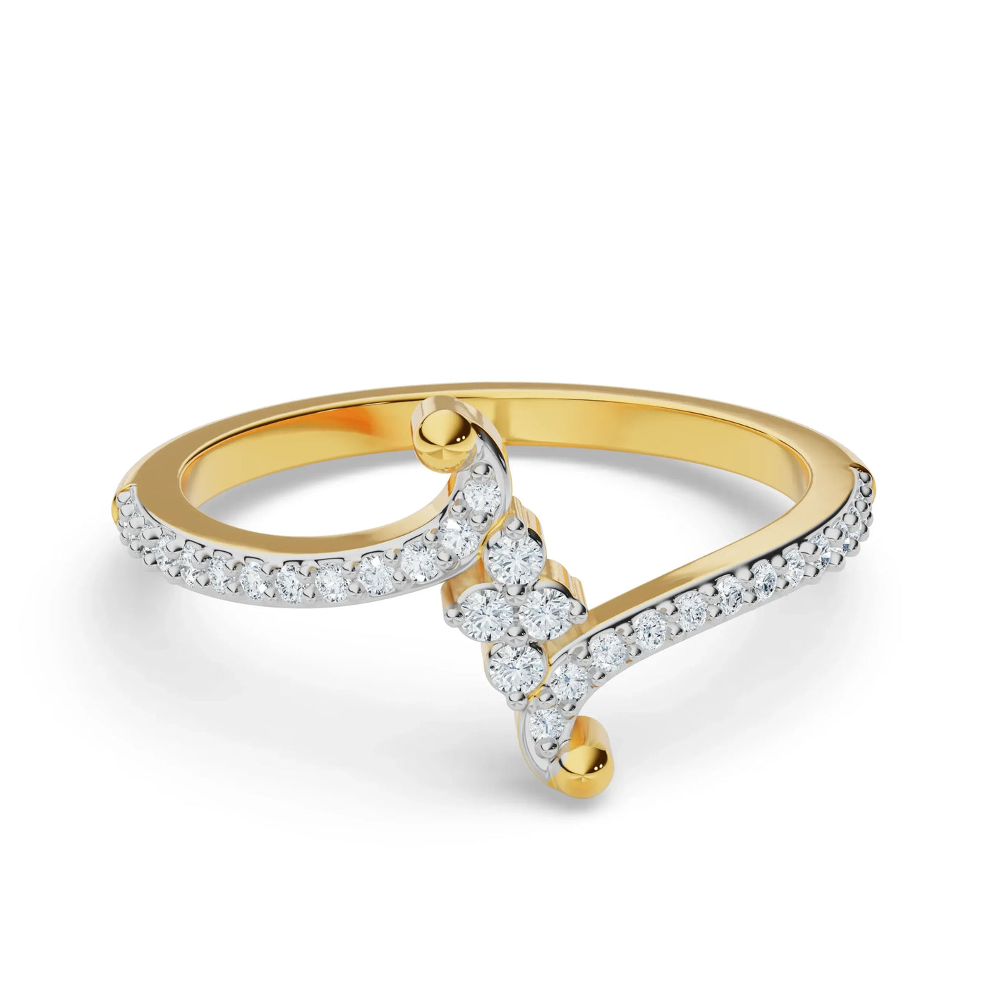 Whimsical Floral Cluster Lab Grown Diamond Ring