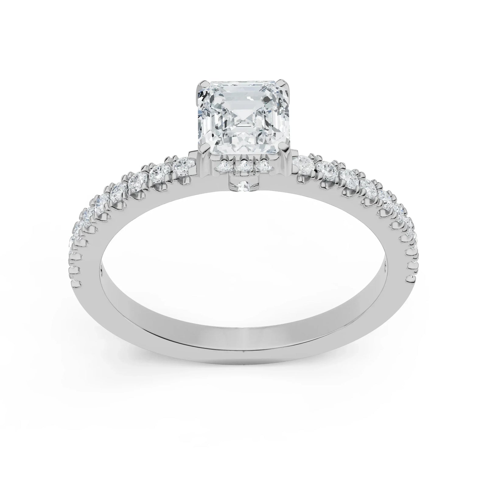 Ethreal Engagement Ring for Her Prospective View in 9KT
