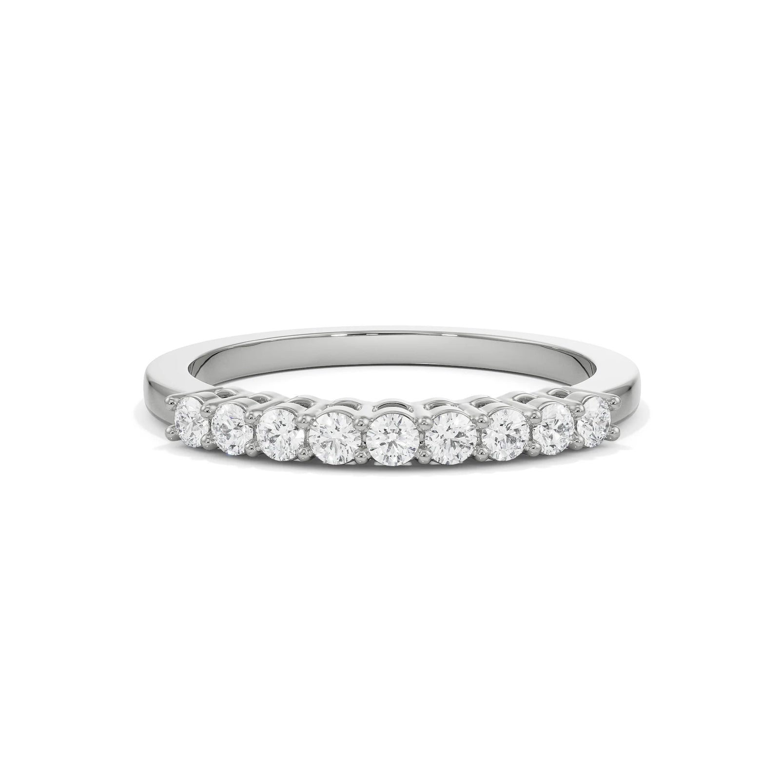Round Brilliant Diamond Band Front View