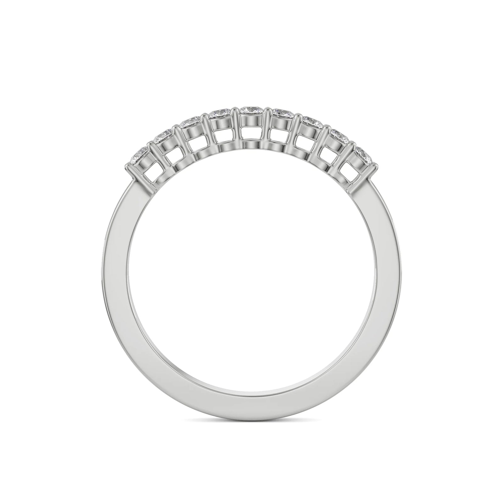 Round Brilliant Diamond Band Back View