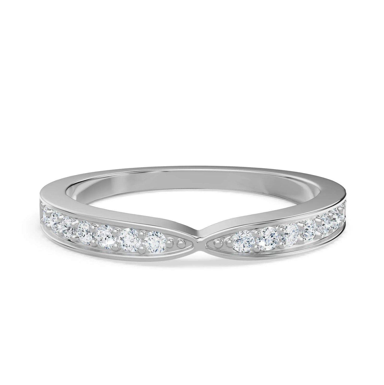 Tapered Diamond Band Front View