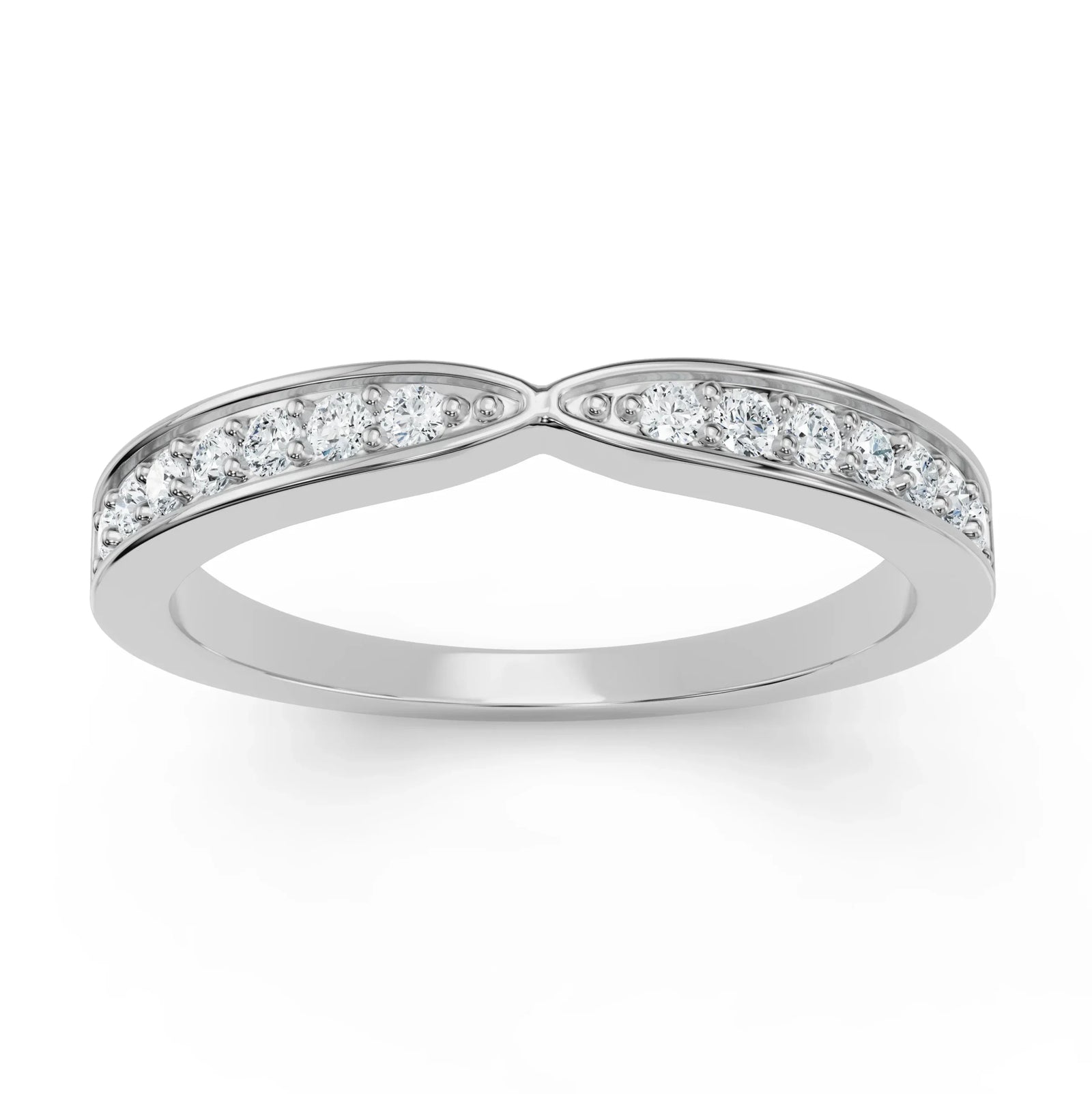 Tapered Diamond Band Prospective View