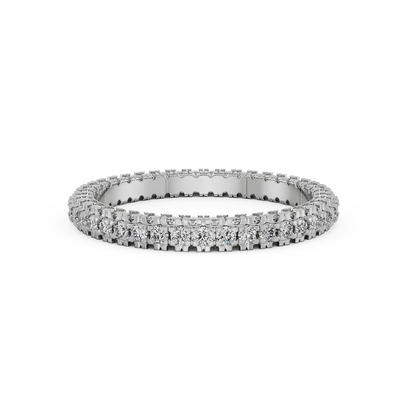 Diamond Wedding Band Front view in 9KT