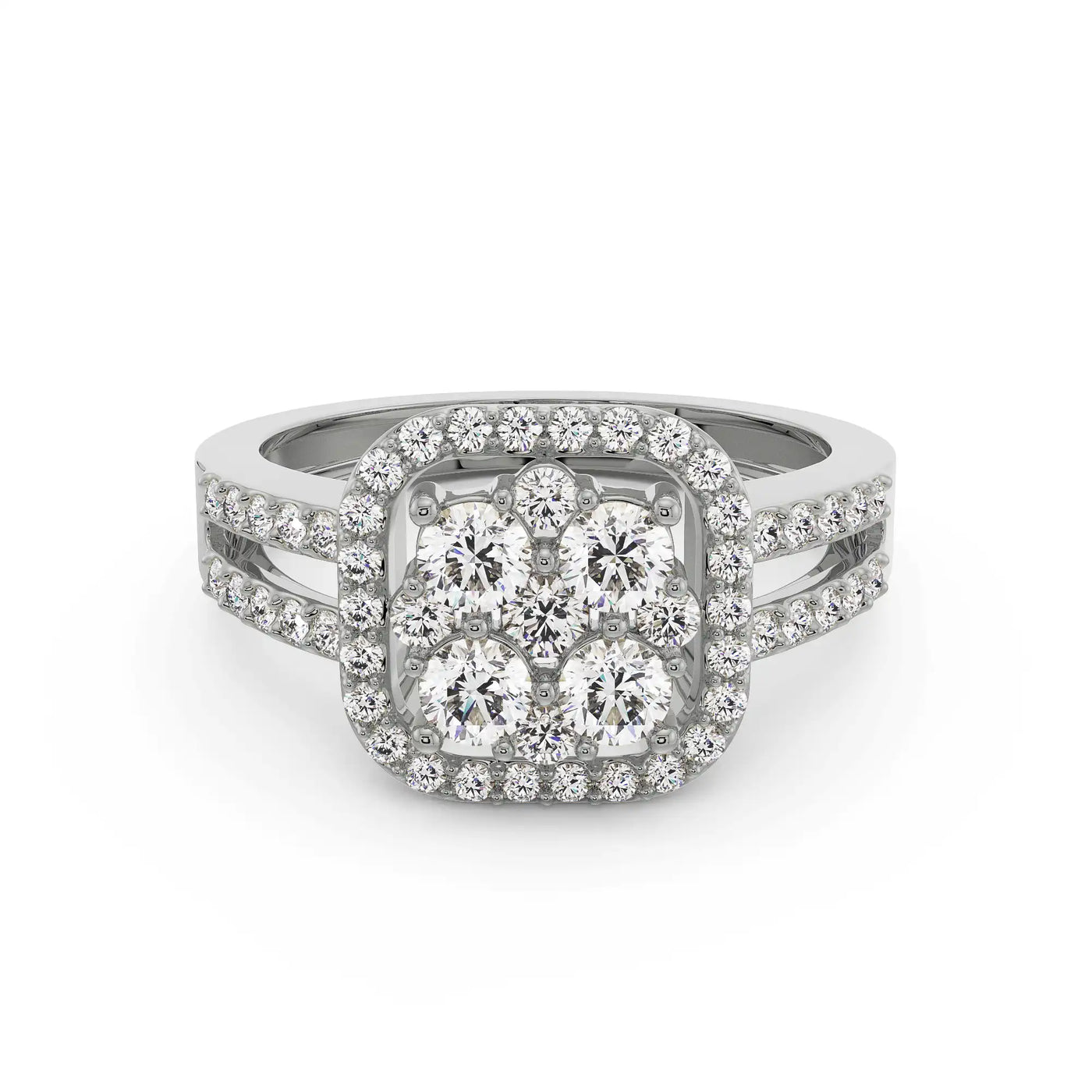 Regal Lab Grown Diamond Halo Ring 9KT