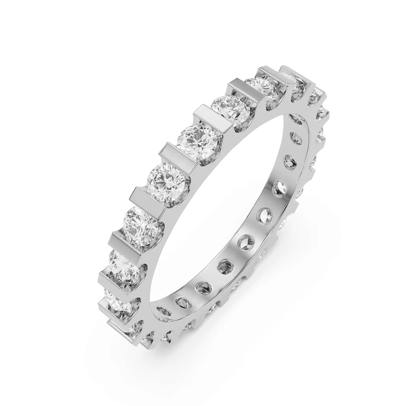 Diamond Cluster Band Top View
