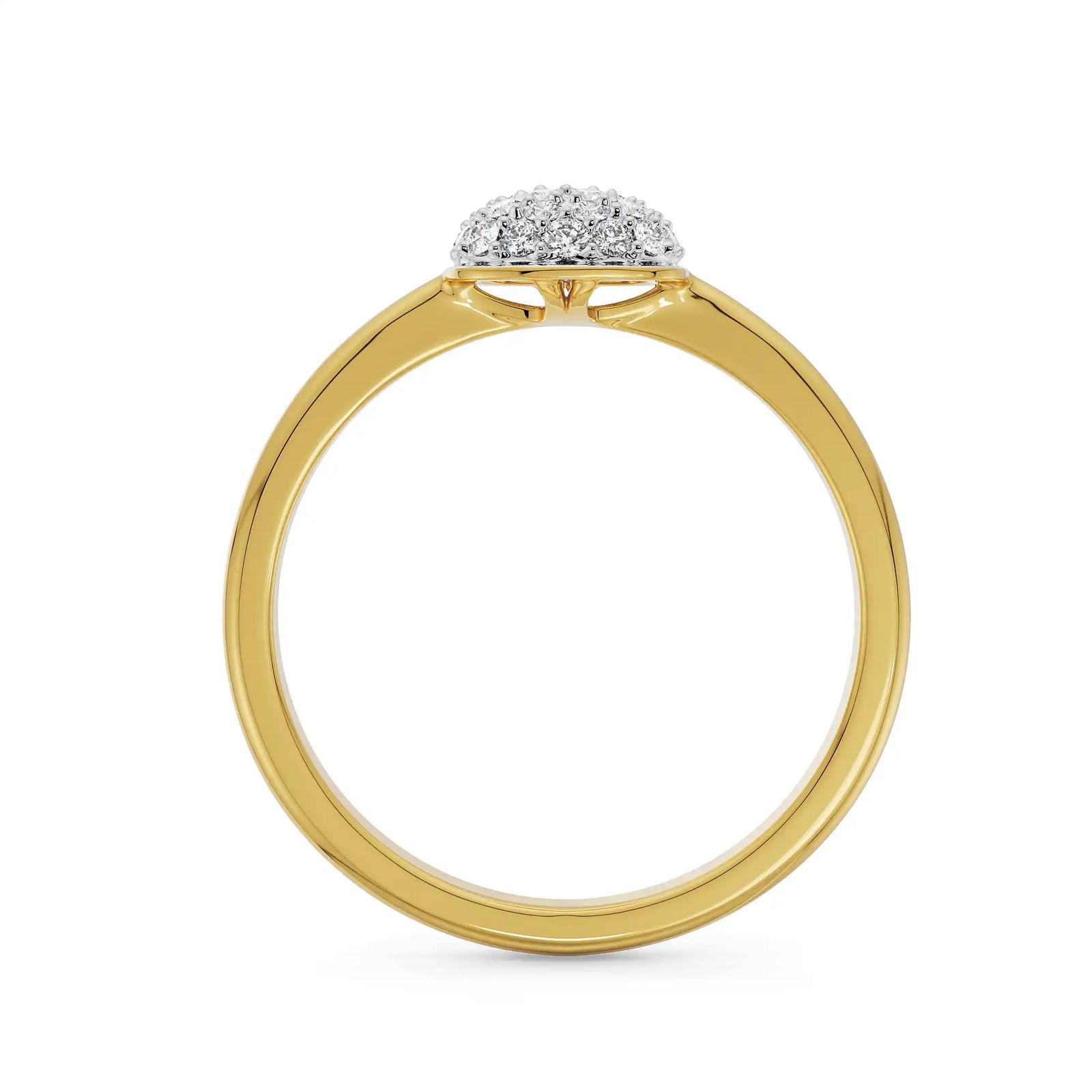 Eternal Square Solitaire Diamond Ring Back View