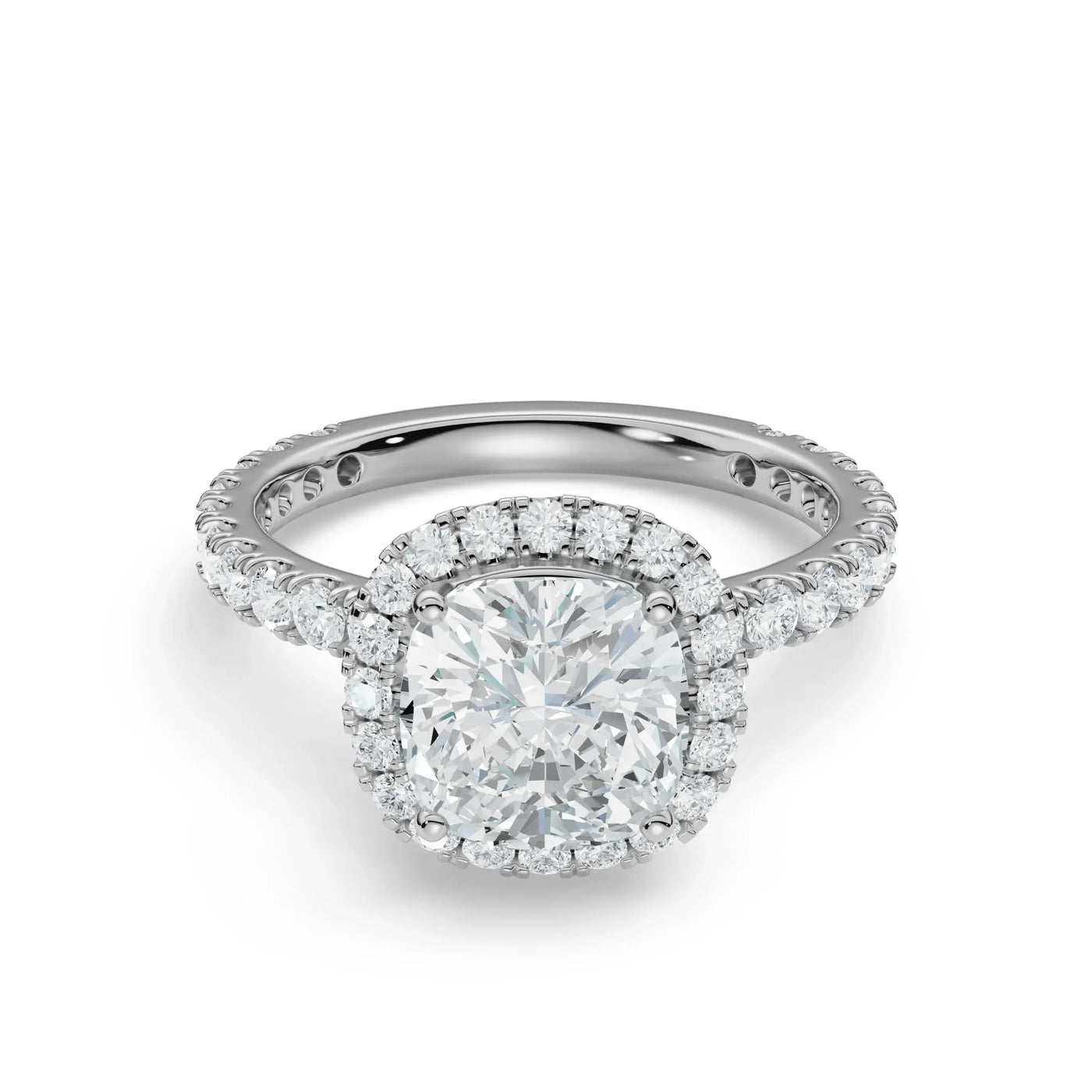 Timeless Cushion Square Lab Diamond Engagement Ring