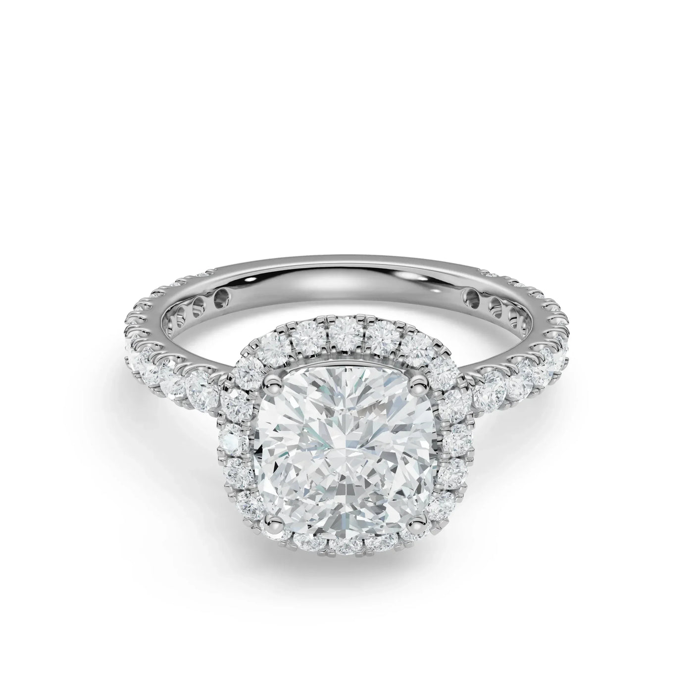 Timeless Cushion Square Lab Diamond Engagement Ring_in-stock