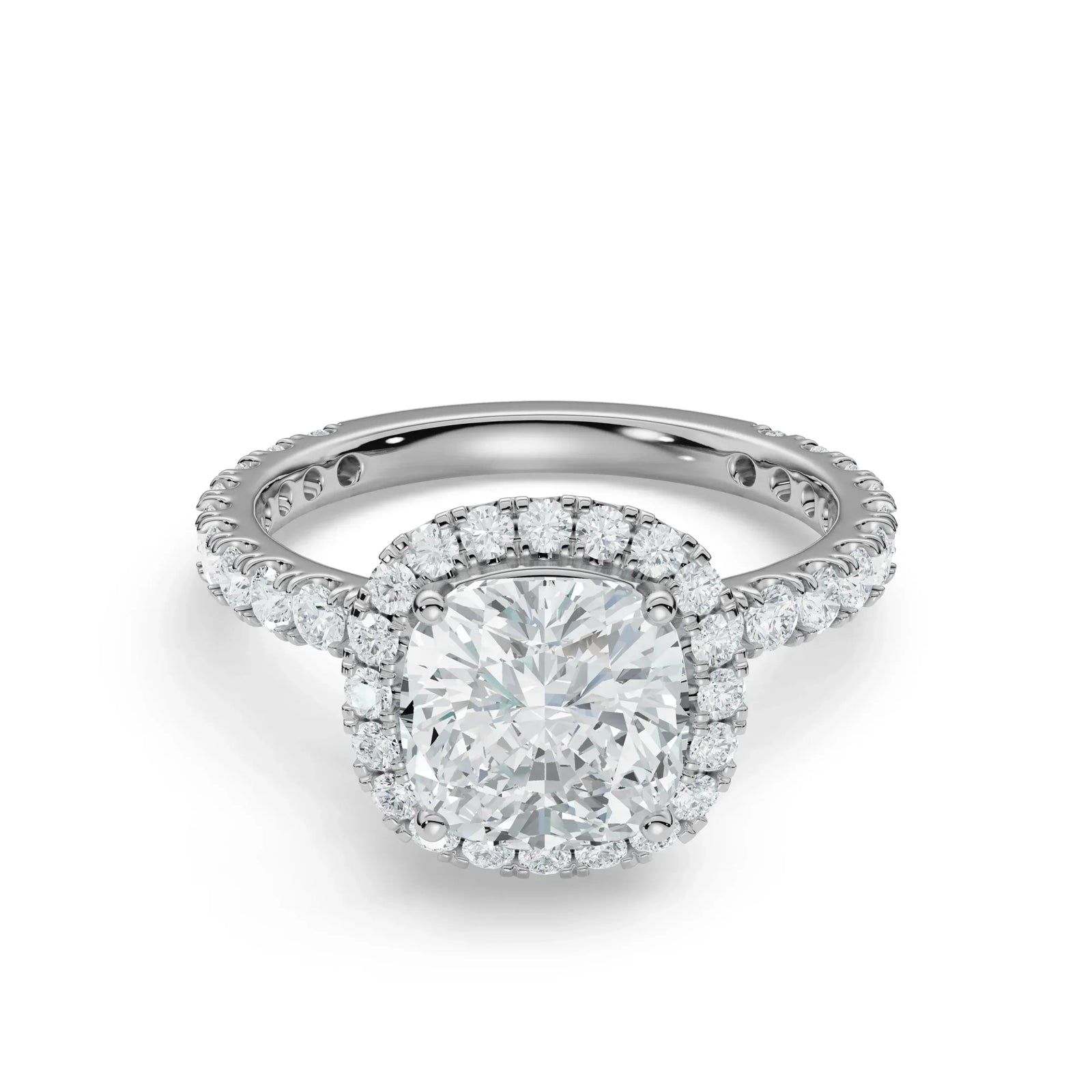 Timeless Cushion Square Lab Diamond Engagement Ring_in-stock