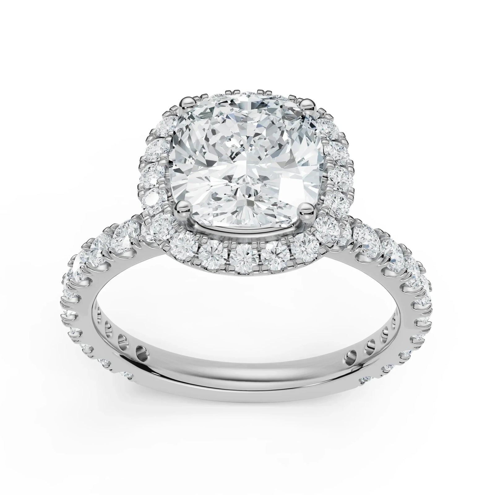 Timeless Cushion Square Lab Diamond Engagement Ring_in-stock