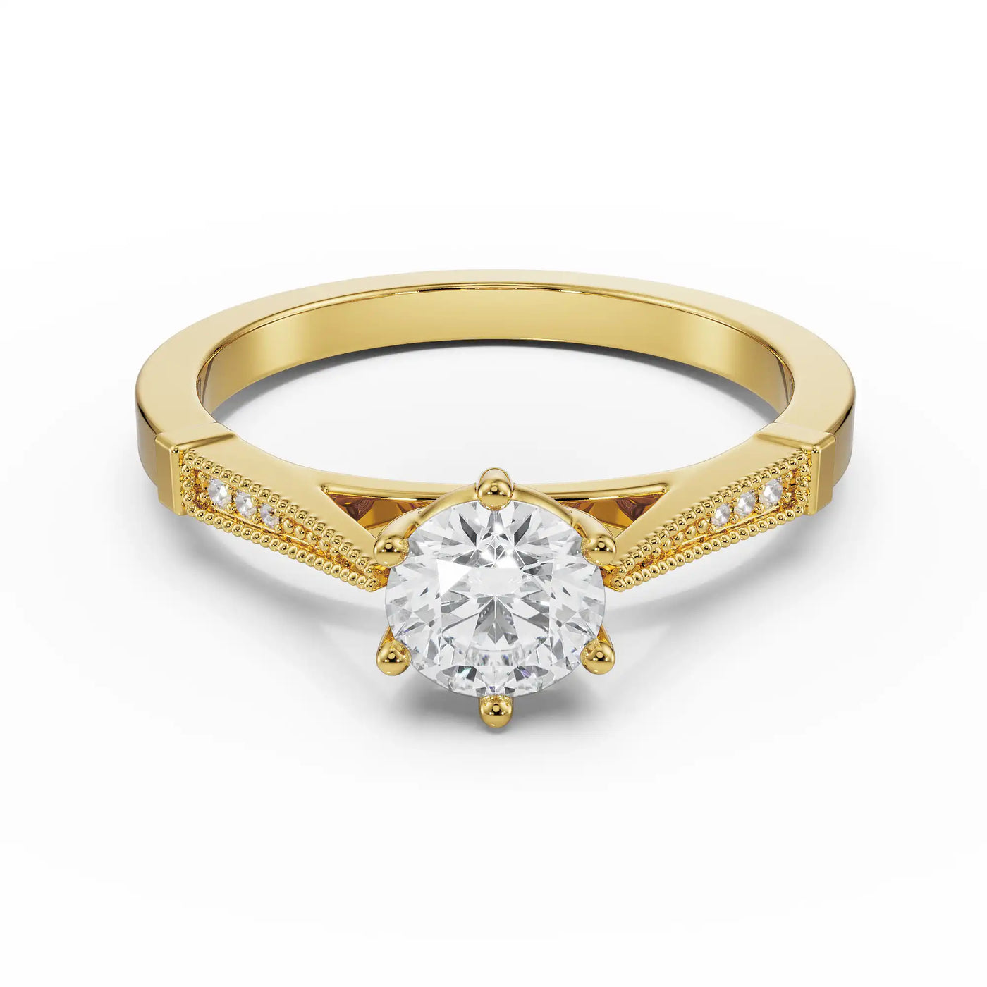 Dainty Round Brilliant Engagement Ring_in_stock