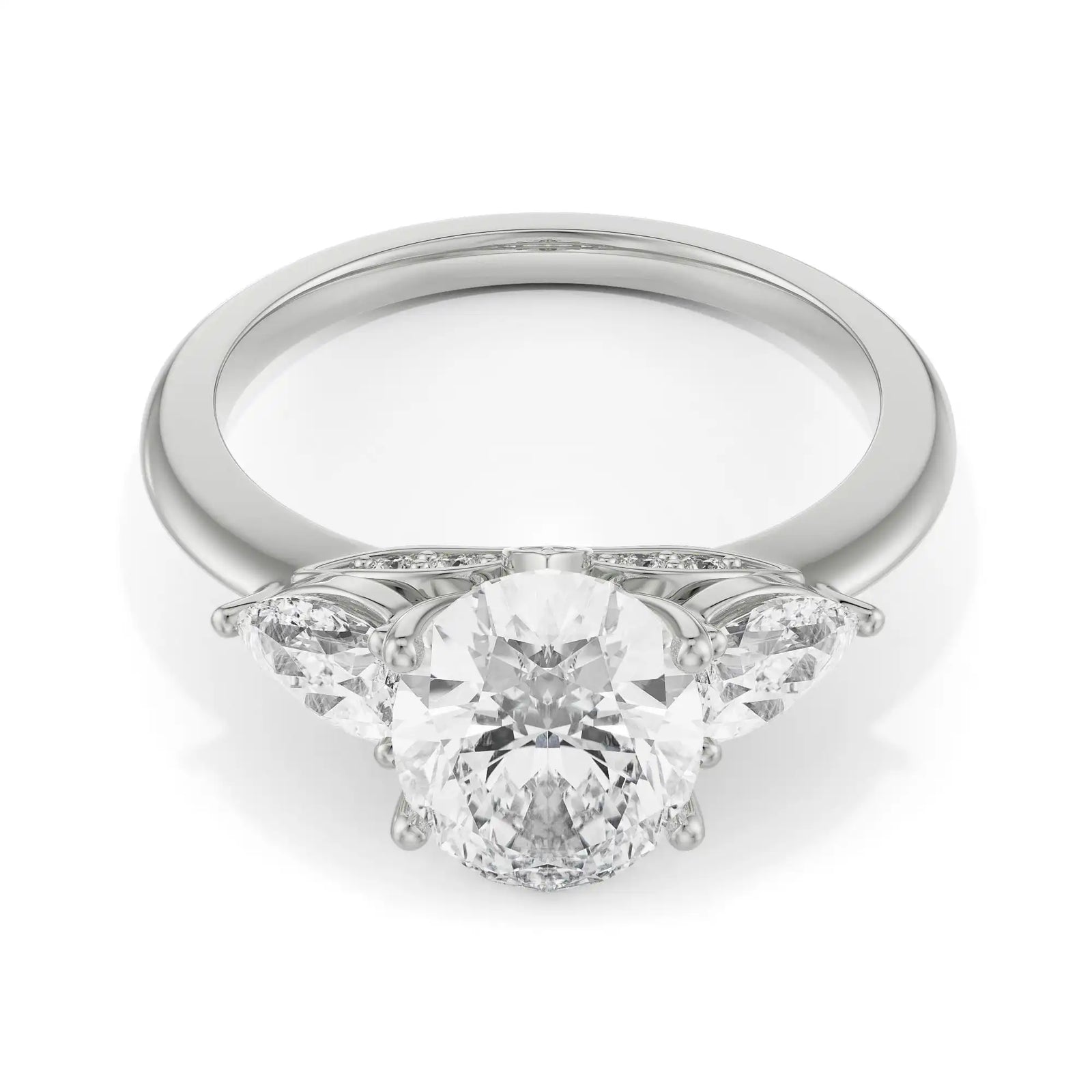 Ethereal Oval Cut Diamond Ring Front View