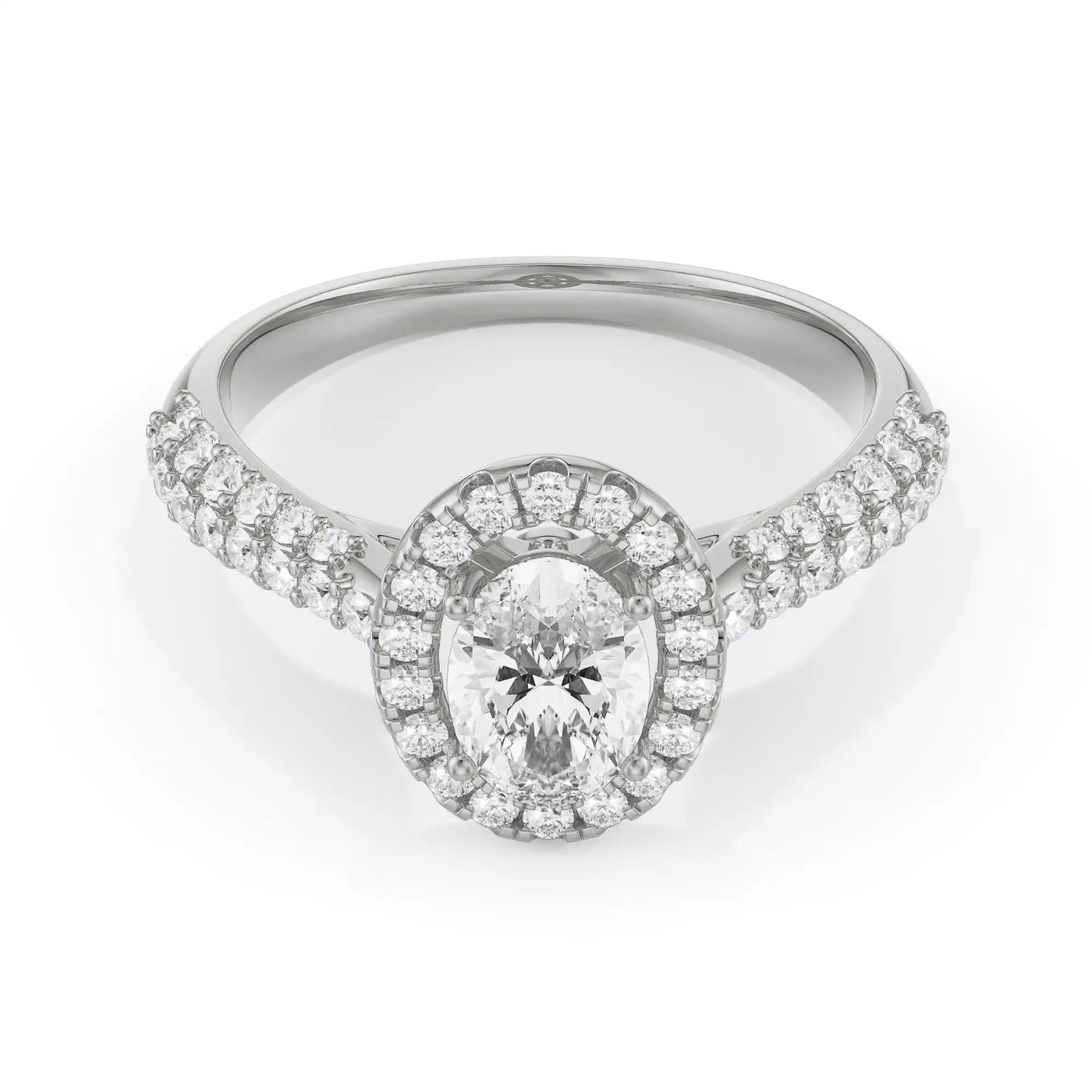 Jessy Oval Lab Grown Diamond Halo Ring 9KT