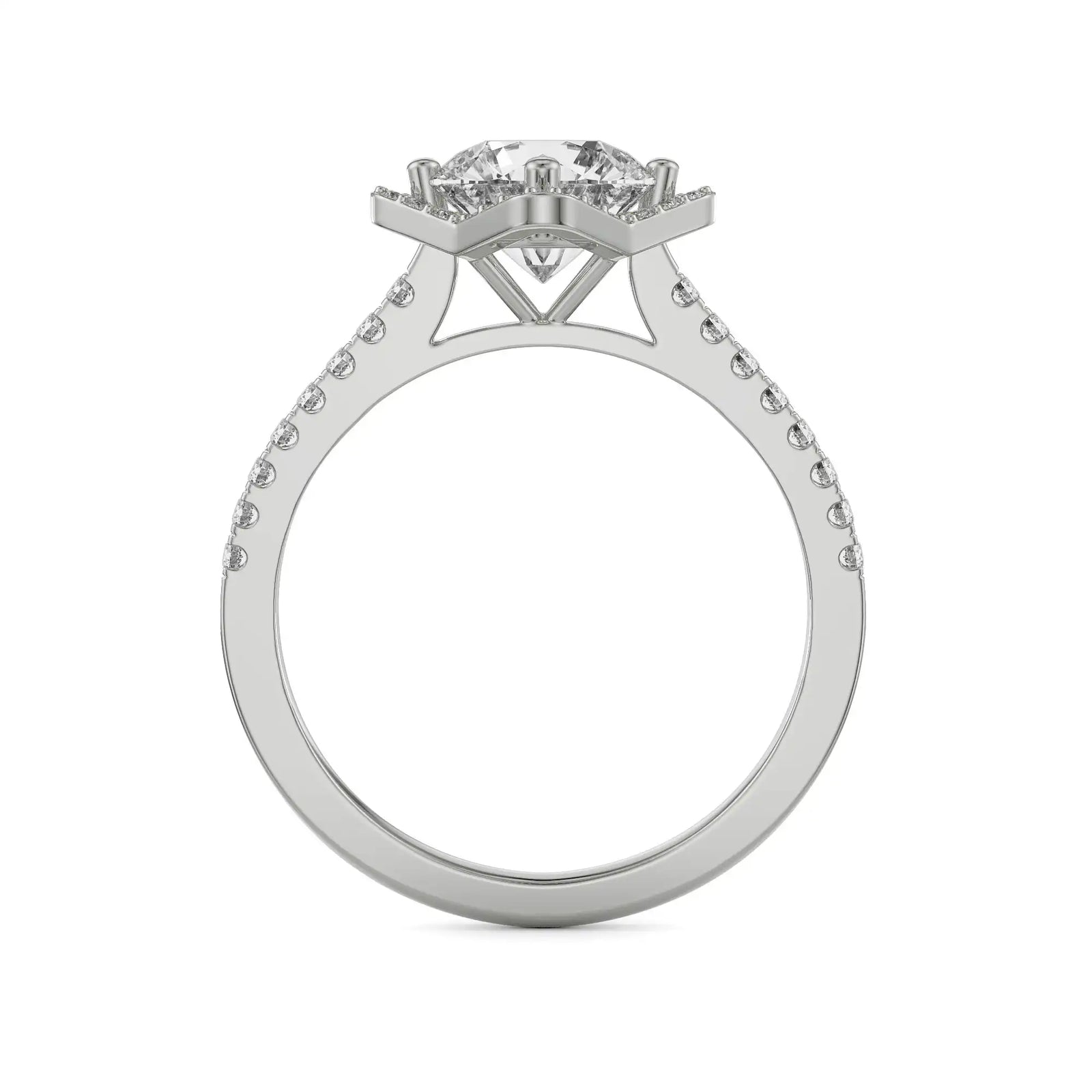 Starry Vivian Diamond Ring Back View