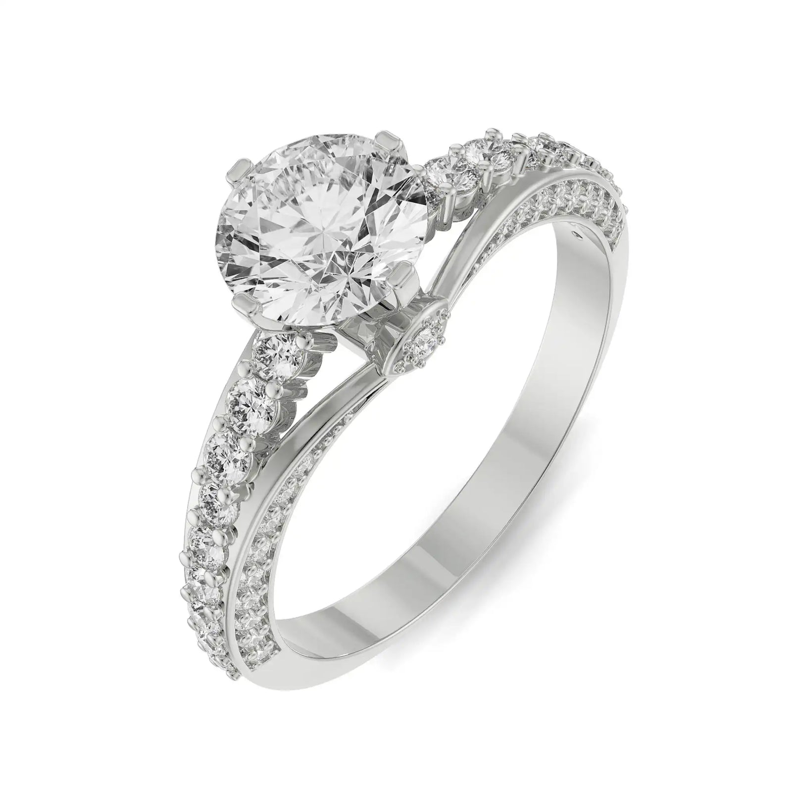 Troist Round Diamond Ring Top View