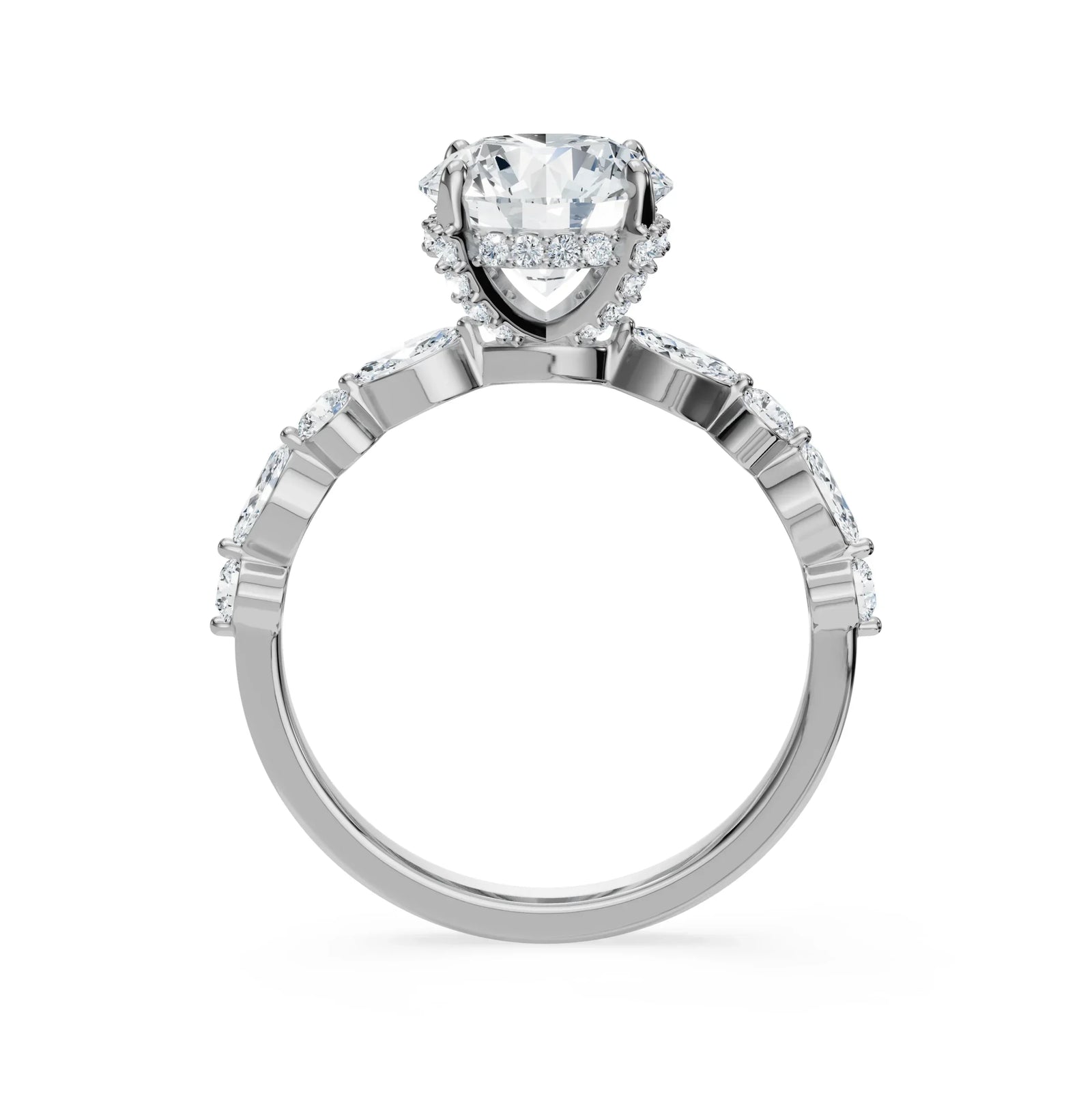 Halo Round Brilliant Lab Grown Diamond Ring_in-stock