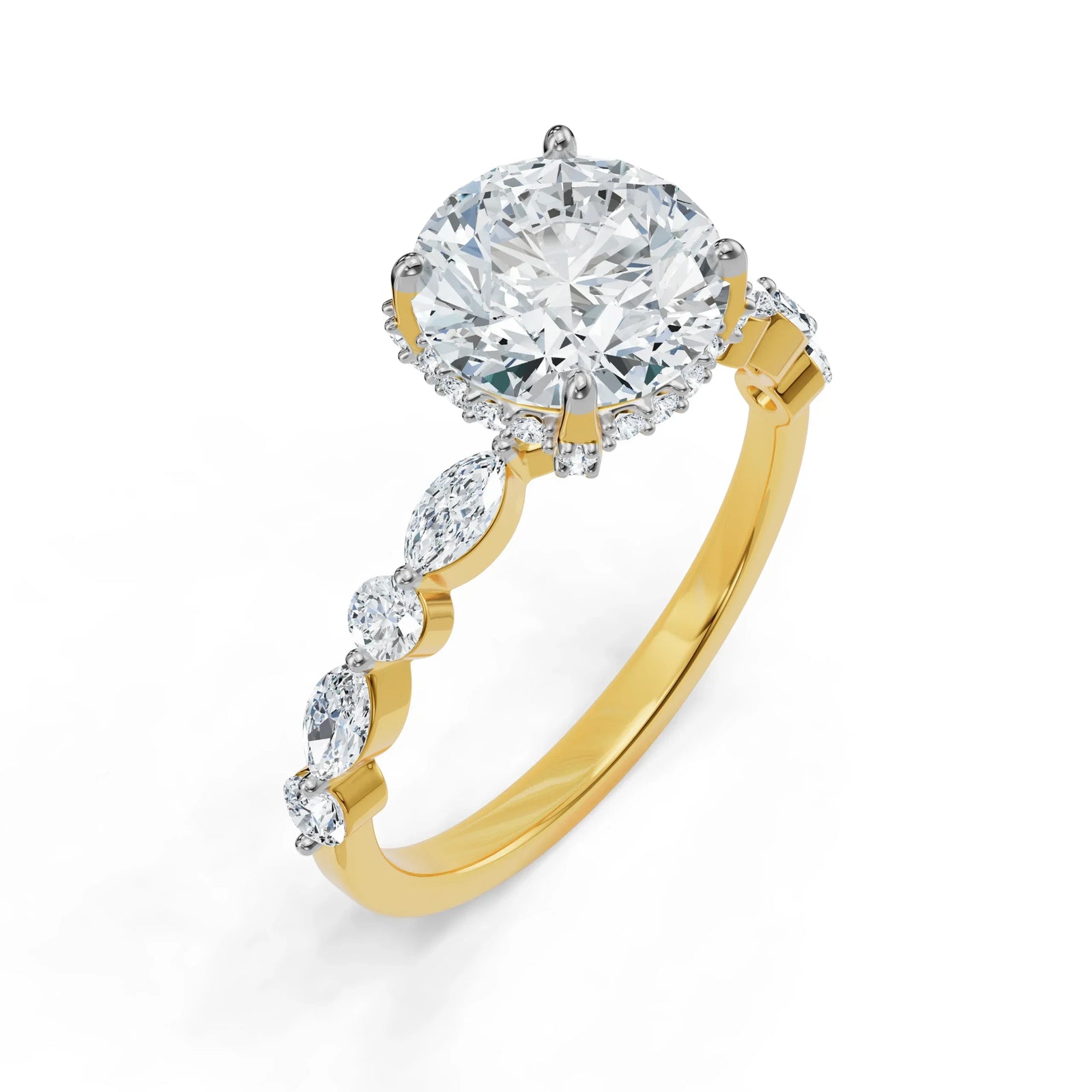 Halo Round Brilliant Lab Grown Diamond Ring_in-stock