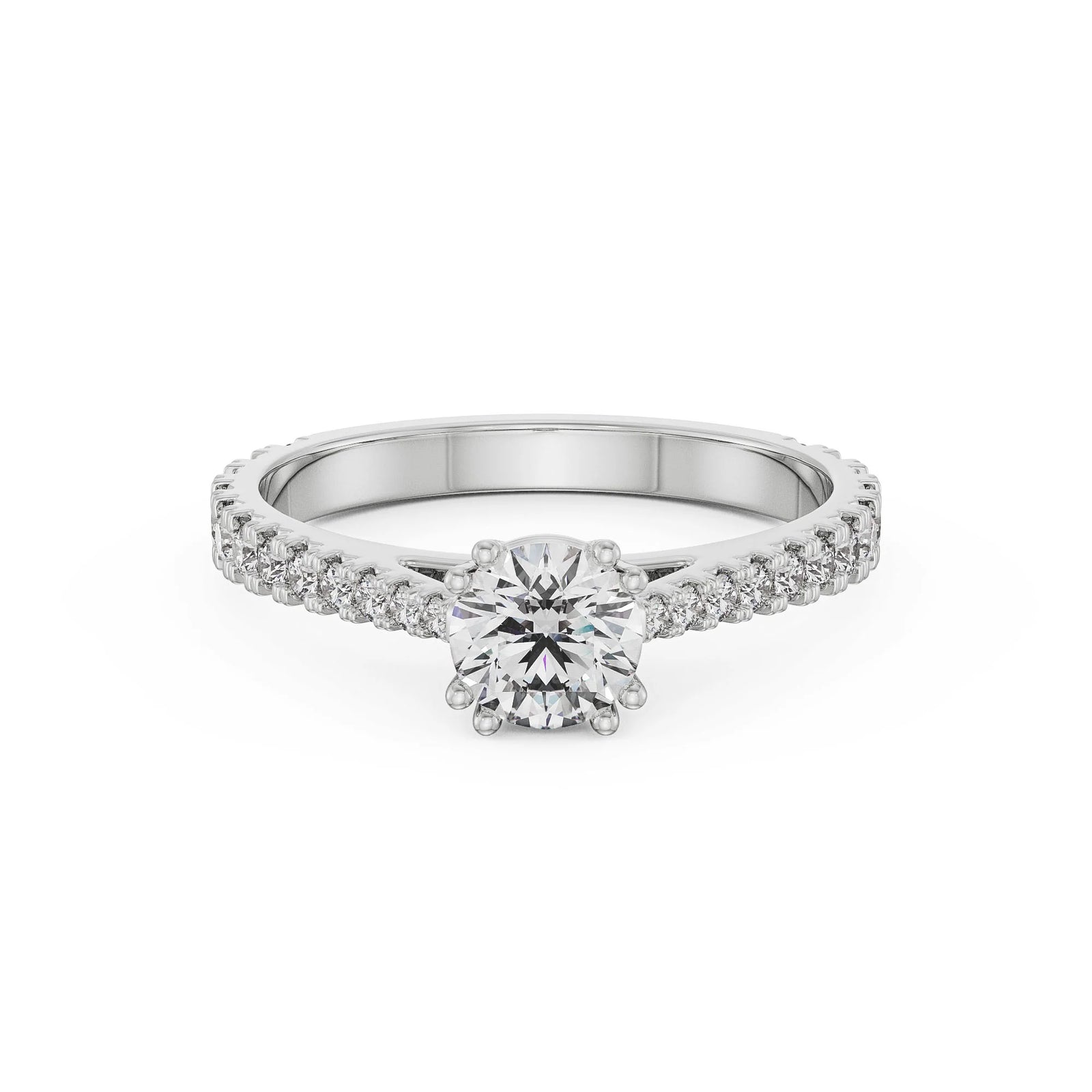 Oval Diamond Engagement Ring Front View