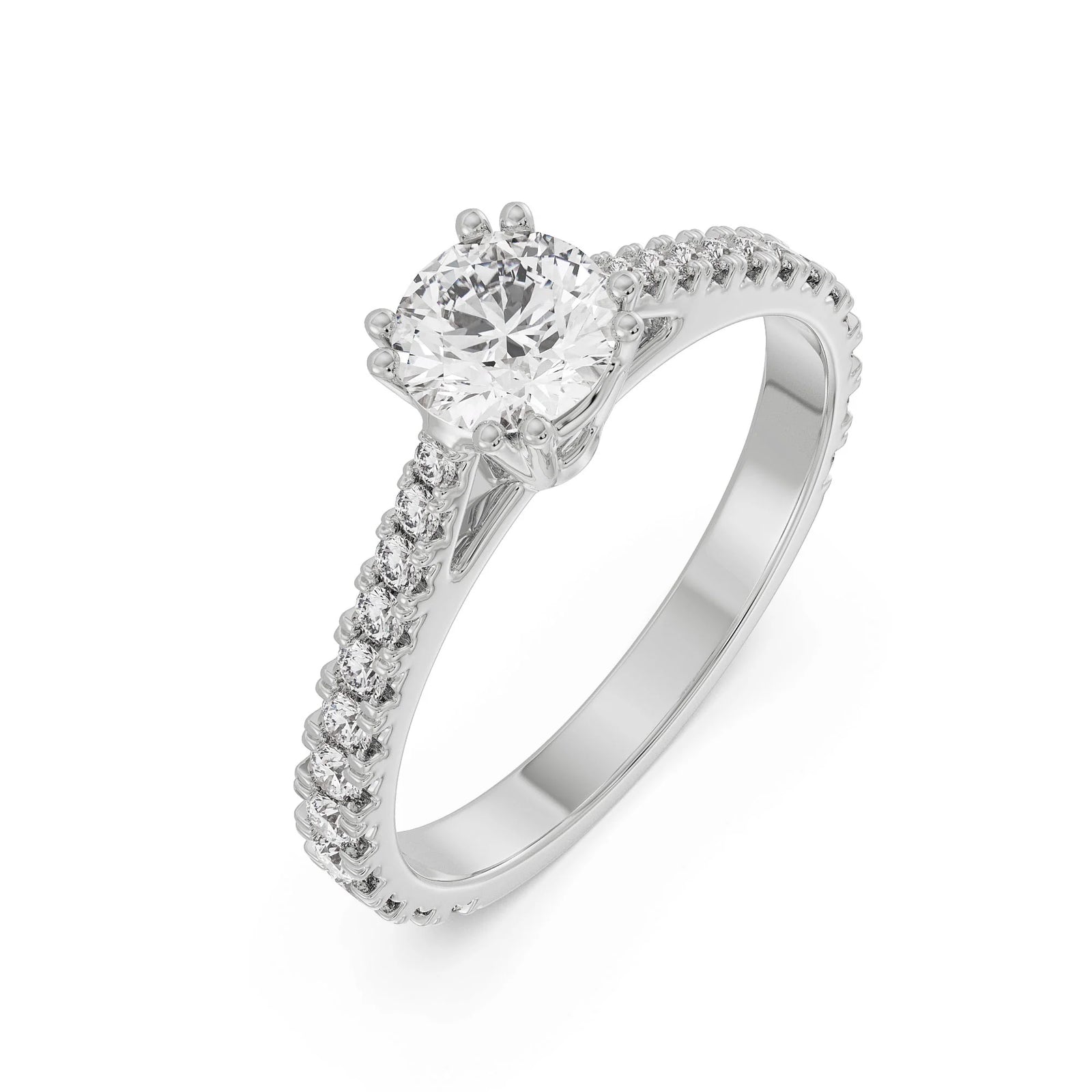 Oval Diamond Engagement Ring Top View