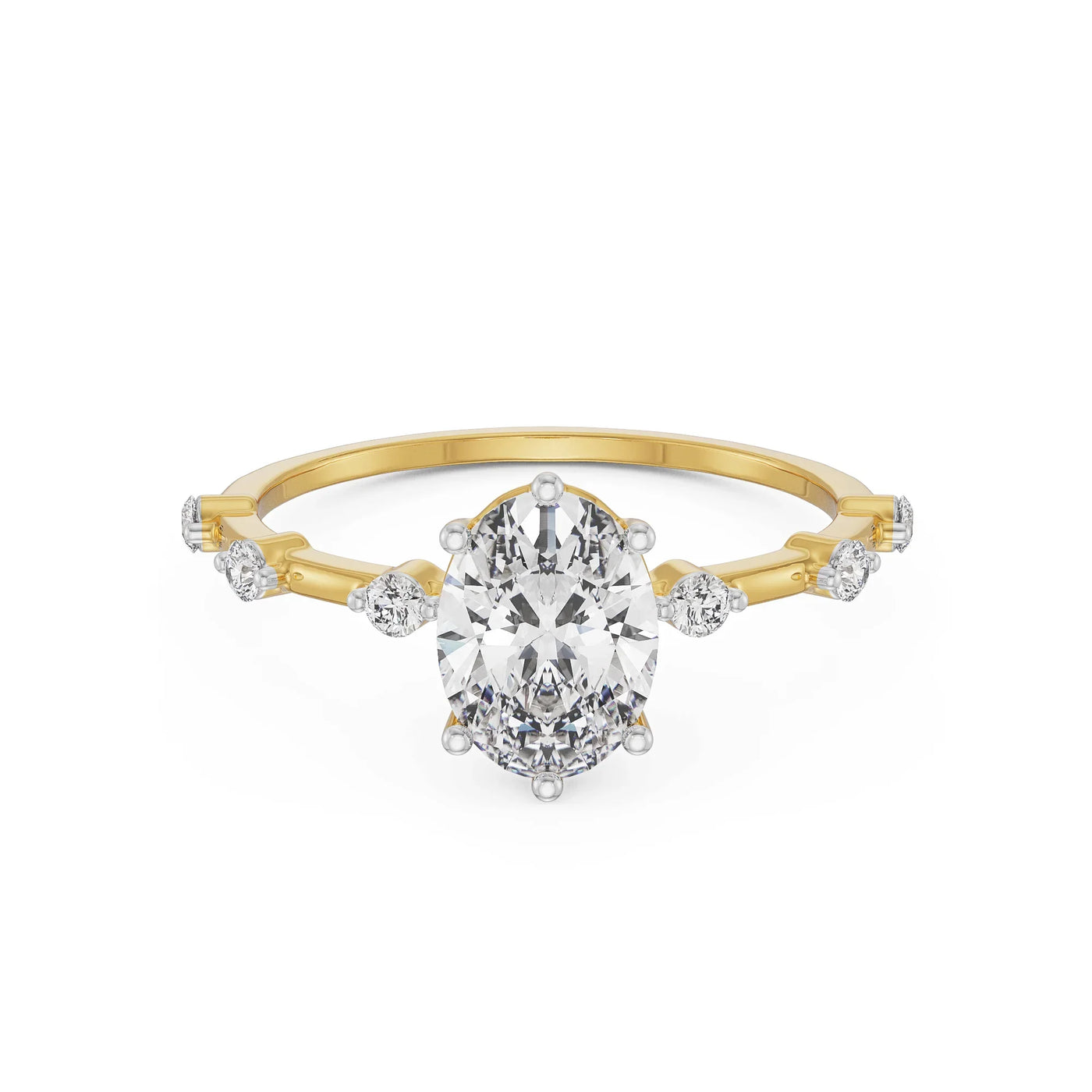 Oval Diamond Engagement Ring 9KT