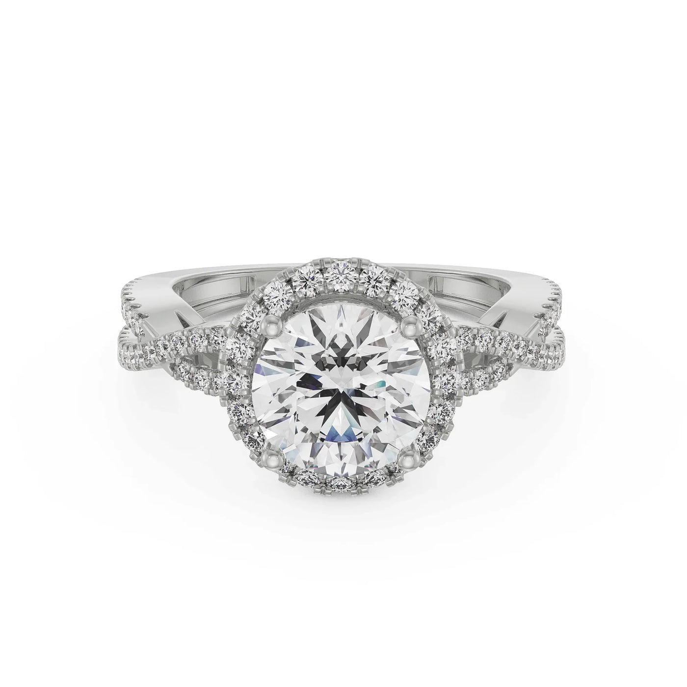 Crossover Halo Eternity Lab Grown Diamond Ring 9KT