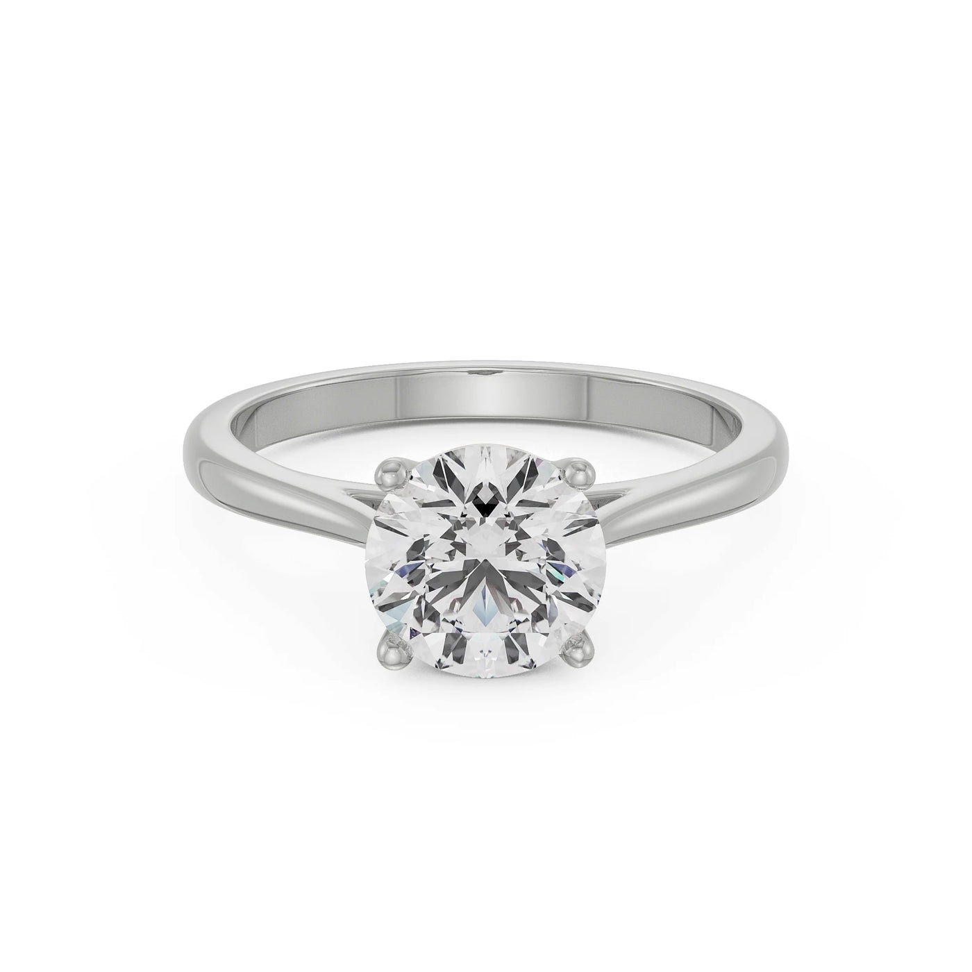Round Lab Grown Diamond Engagement Ring