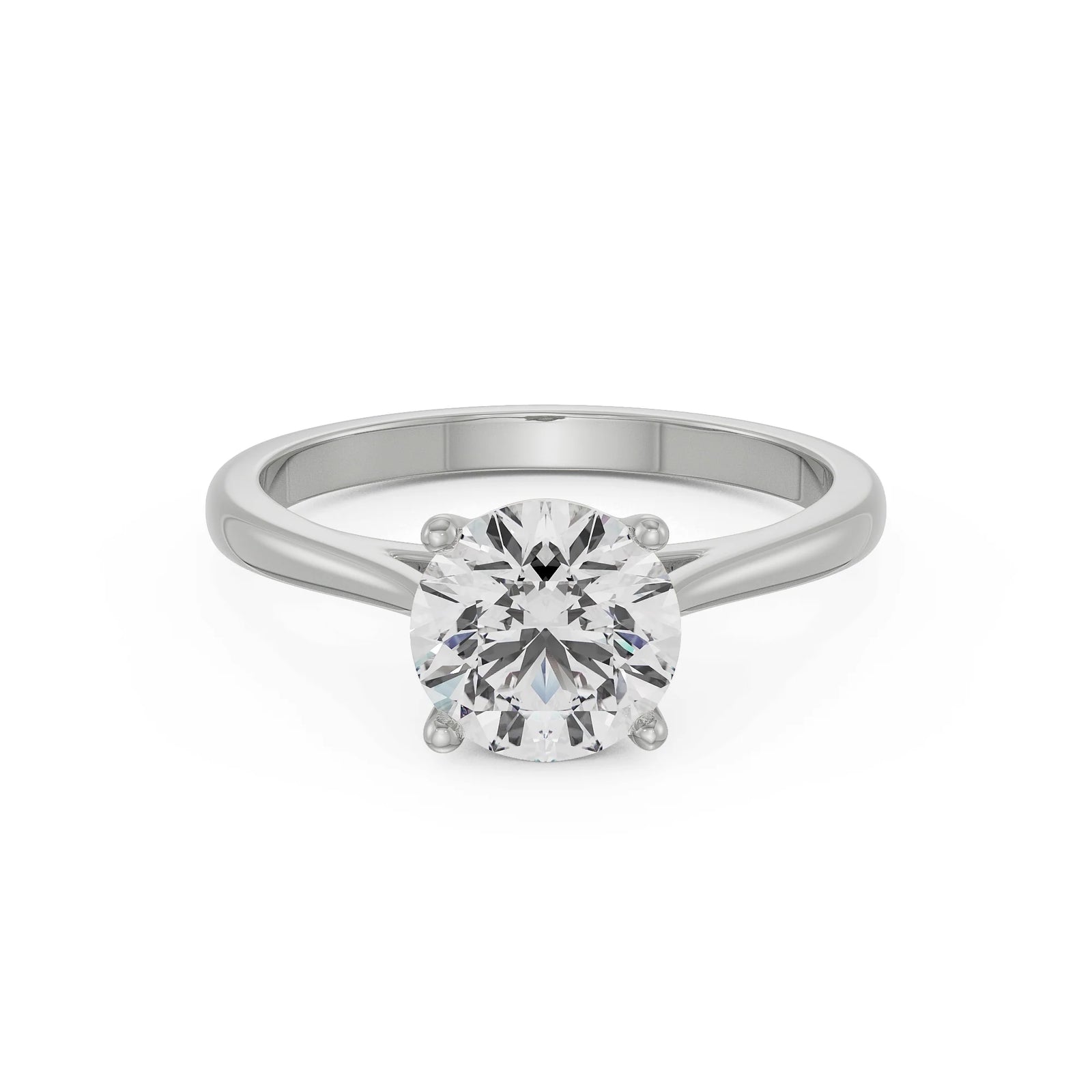 Round Diamond Engagement Ring Front View