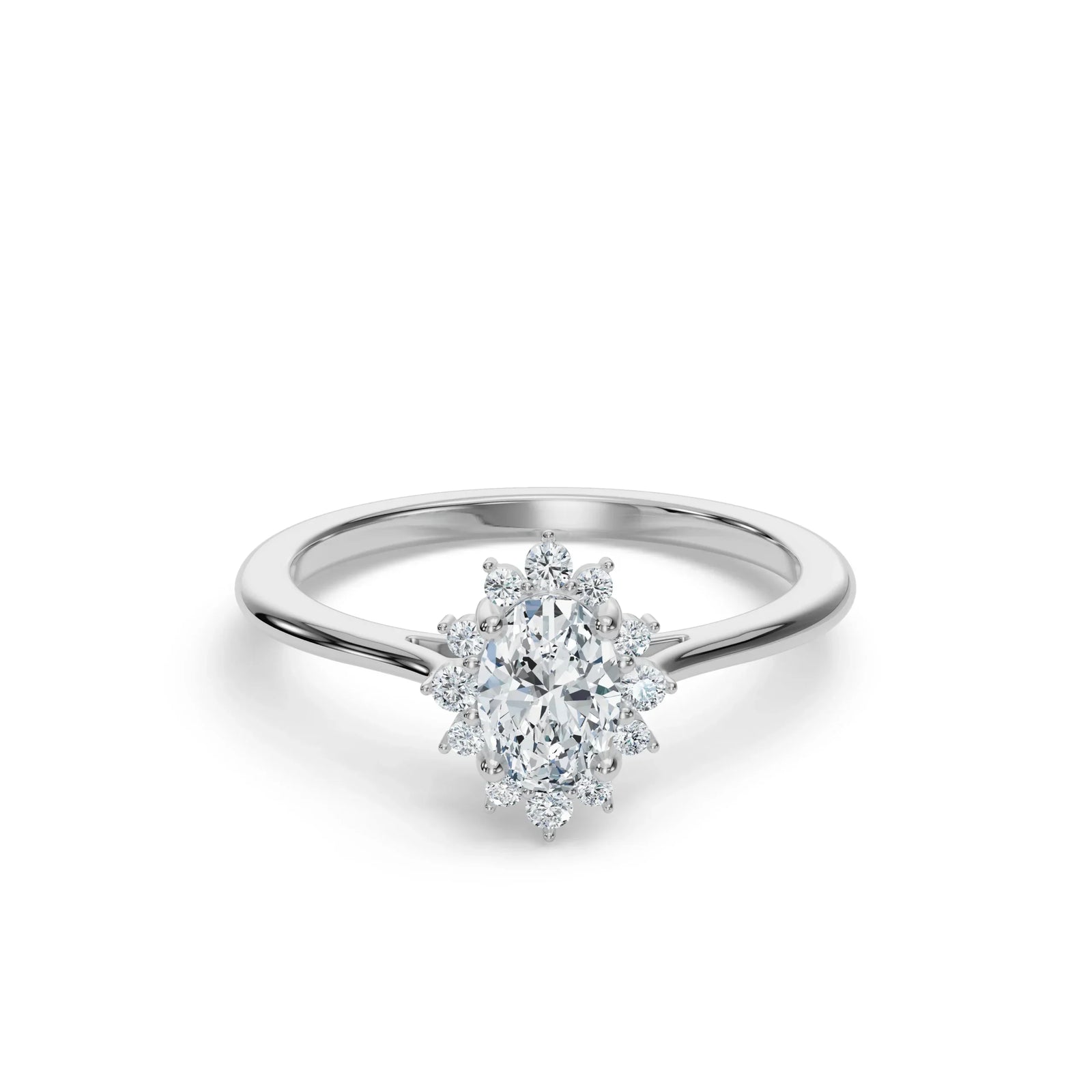 Vintage Vespa Diamond Ring Front View in 9KT