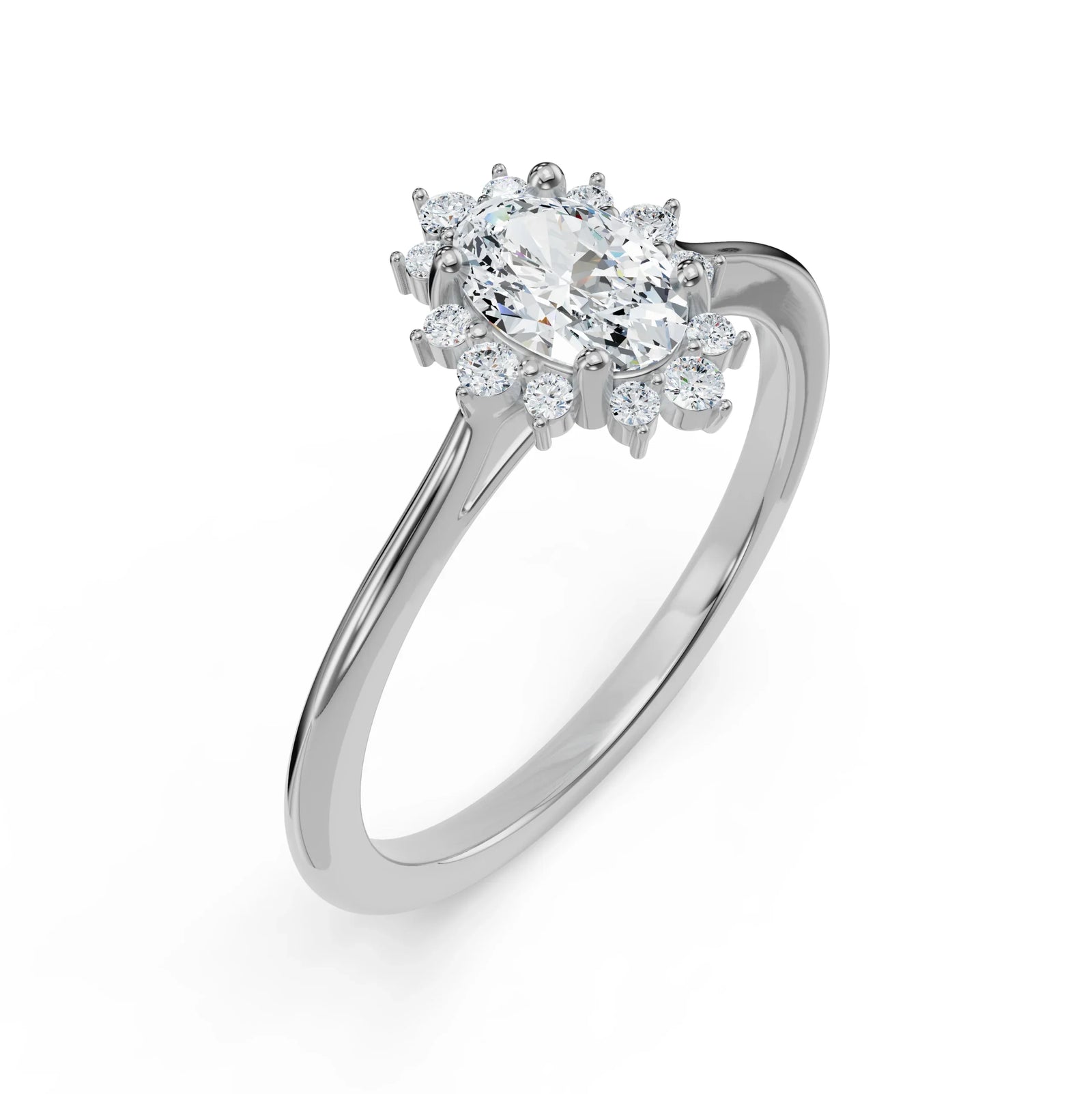 Vintage Vespa Diamond Ring Side View