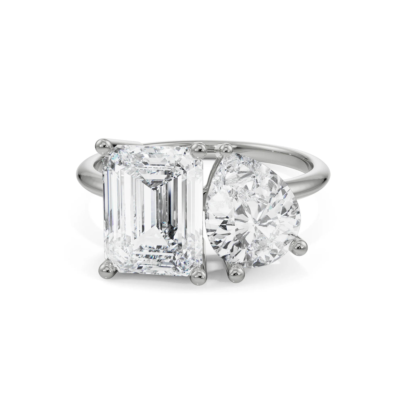 Emerald Pear Lab Grown Diamond Ring_in_stock