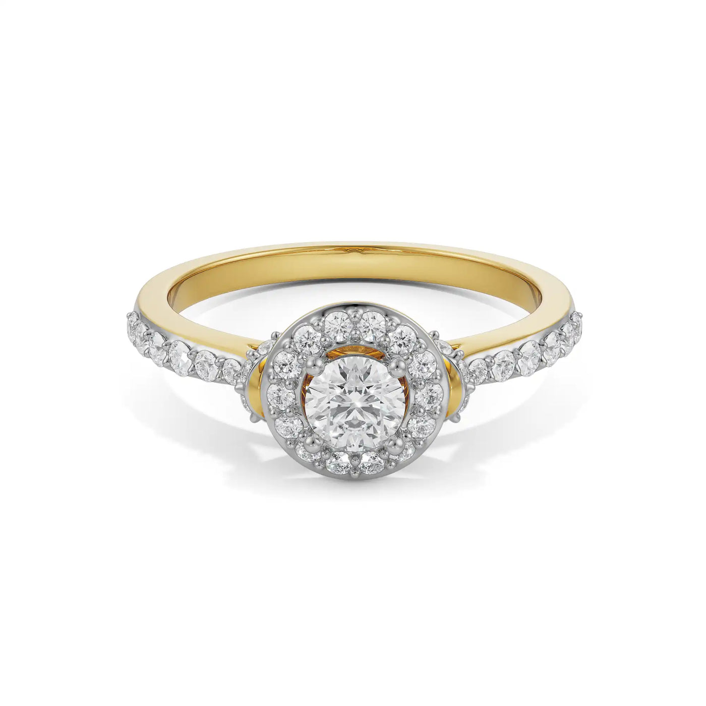 Hanna Halo Lab Diamond Solitaire Engagement Ring 9KT