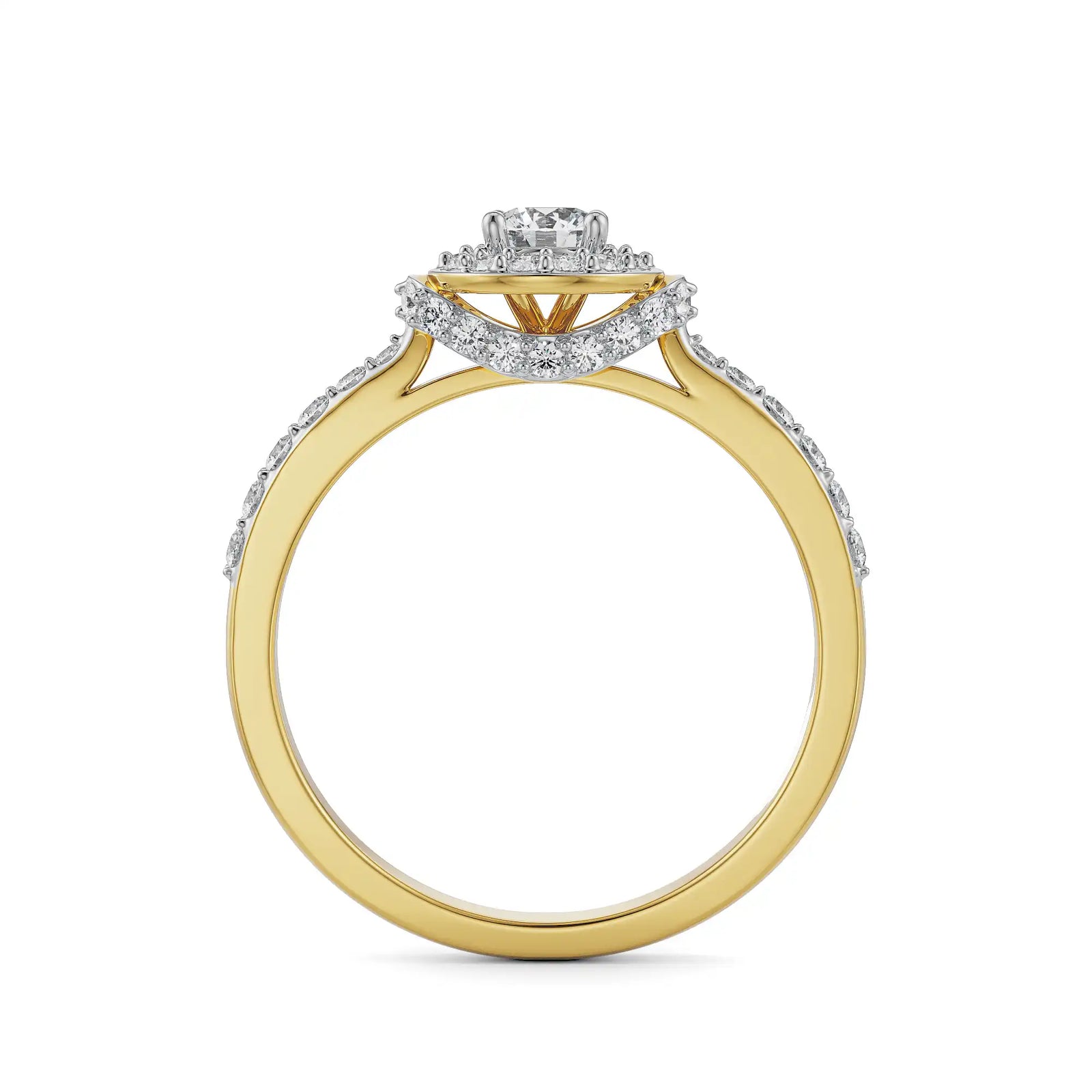 Hanna Halo Solitaire Engagement Back View