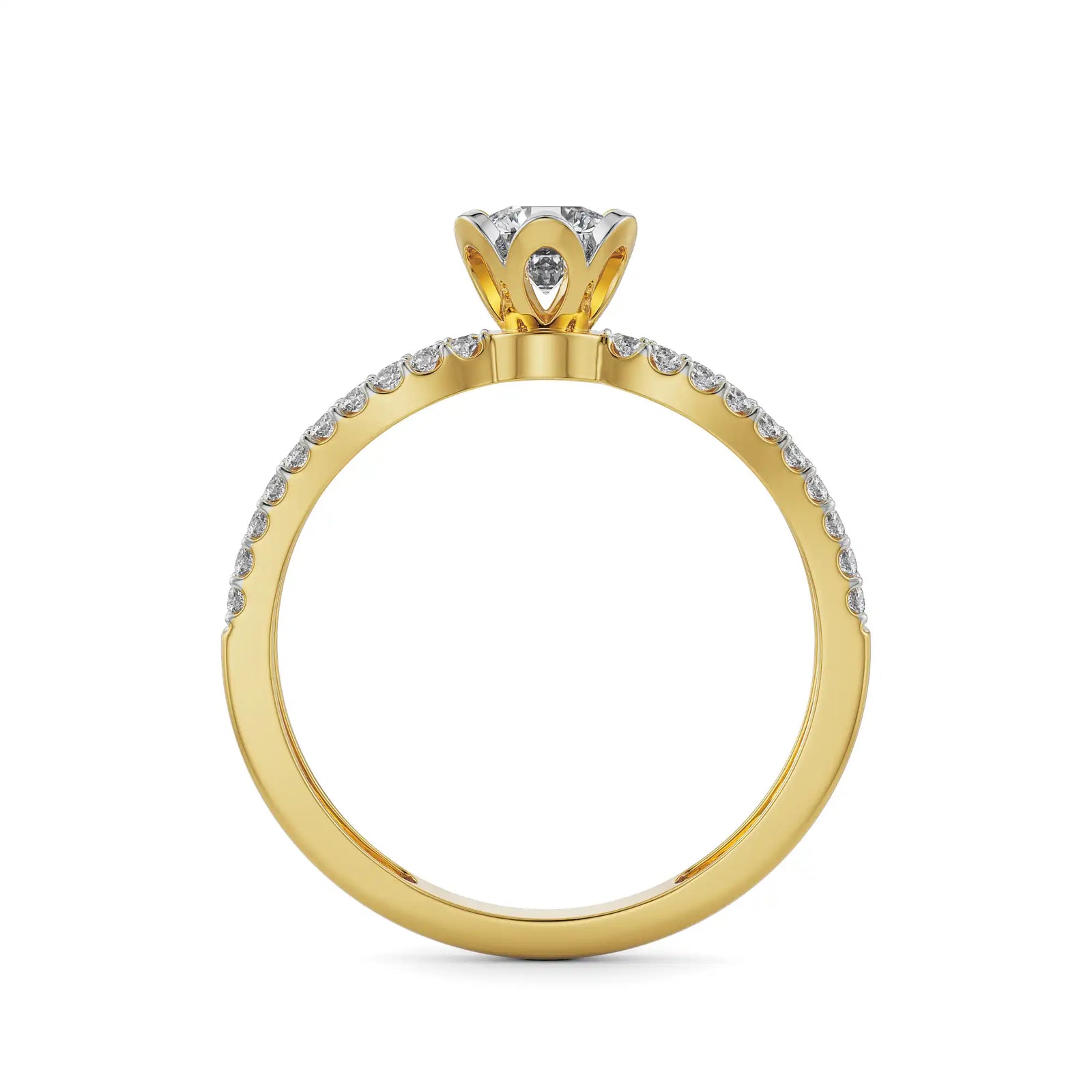 Katy Solitaire Wedding Ring Back View