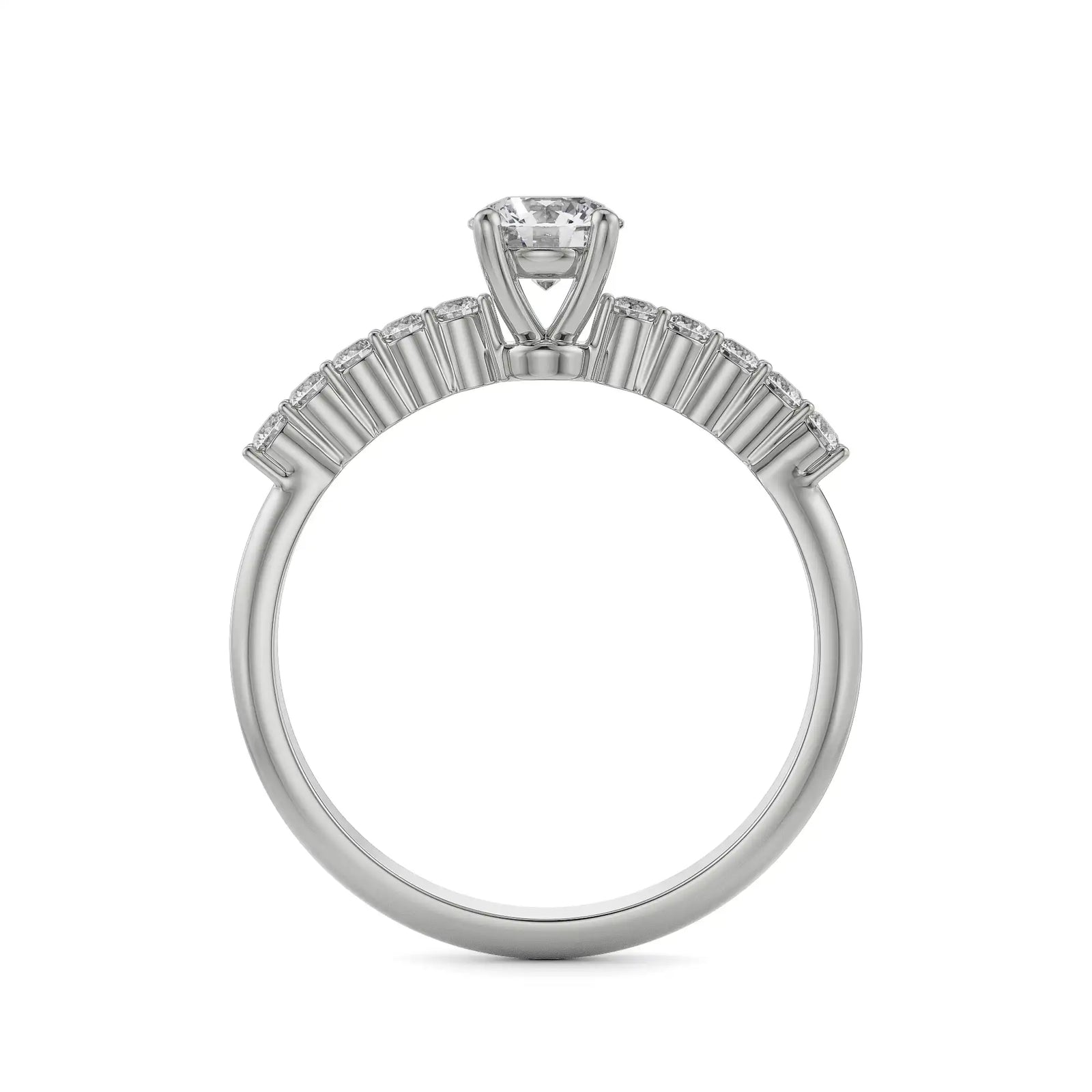 Solitaire Glow Diamond Ring Back View