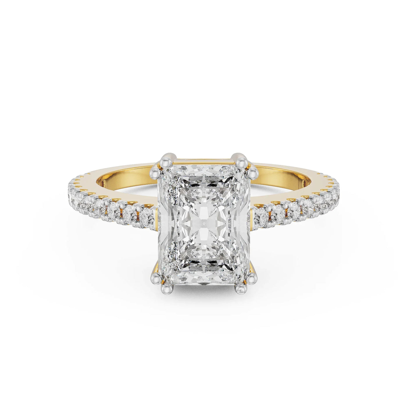 Radiant Cut Engagement Ring 9KT