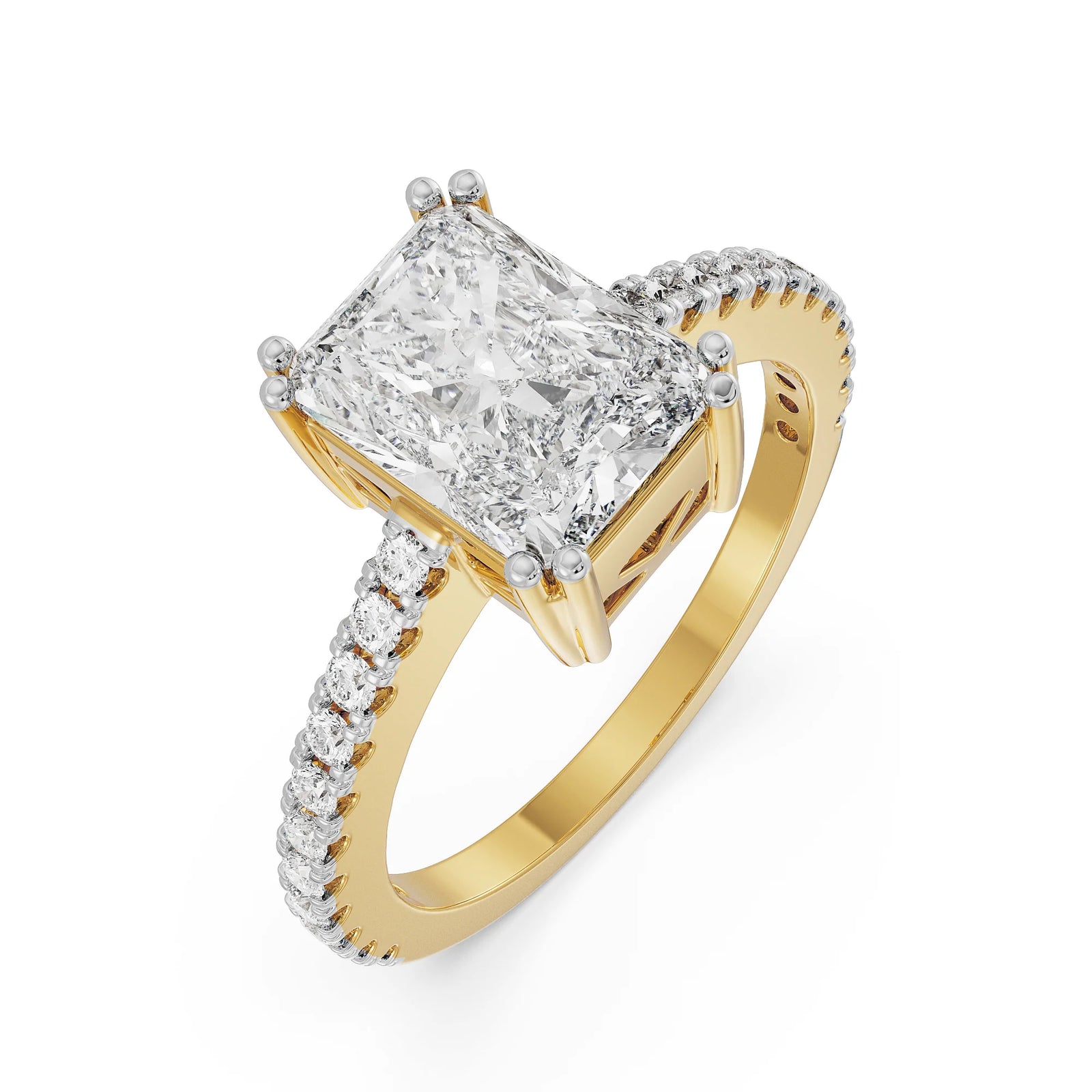 Emerald Cut Engagement Ring Top View