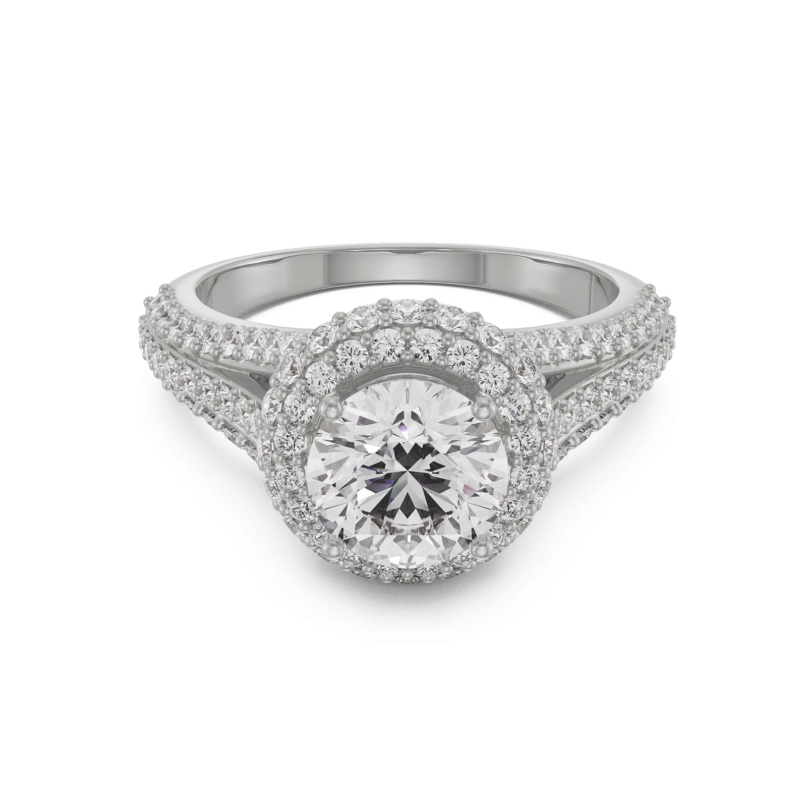 Royal Halo Ring Front View