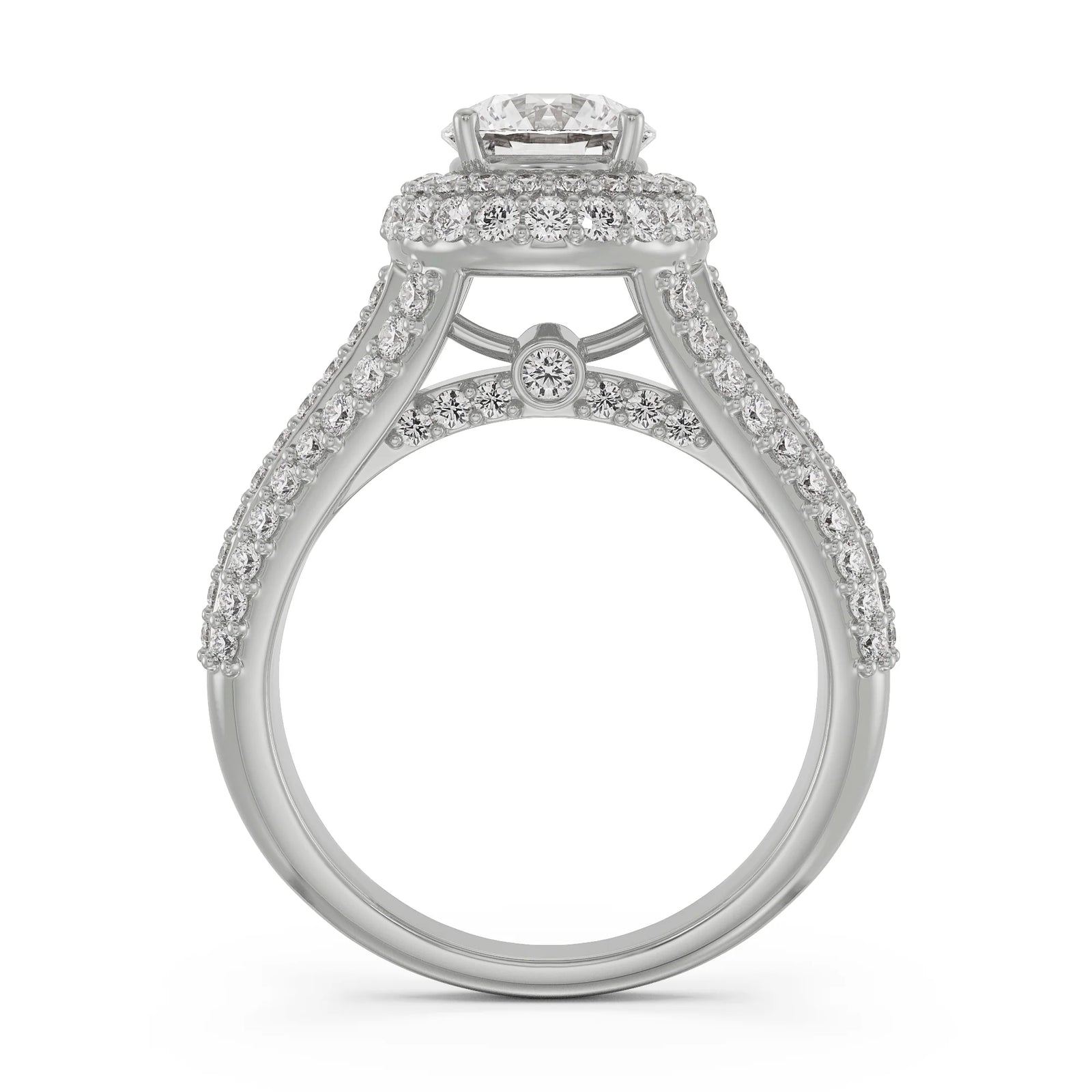Royal Halo Ring Back View