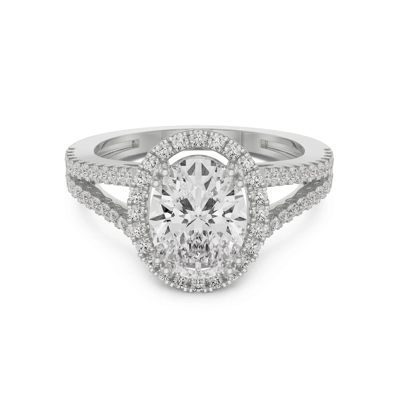 Oval Brilliant Lab Grown Diamond Ring 9KT