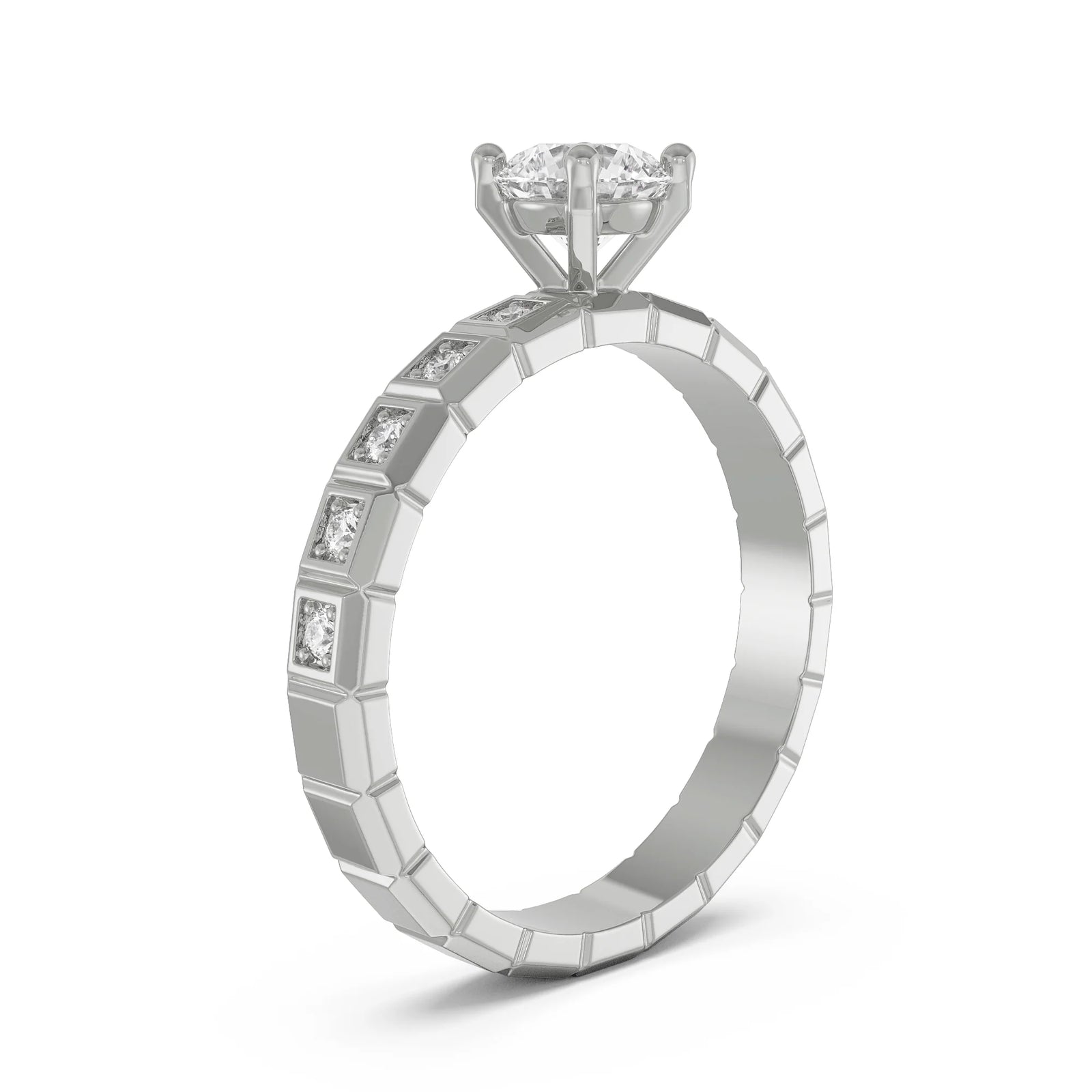 Icy Pave Diamond Ring Back View