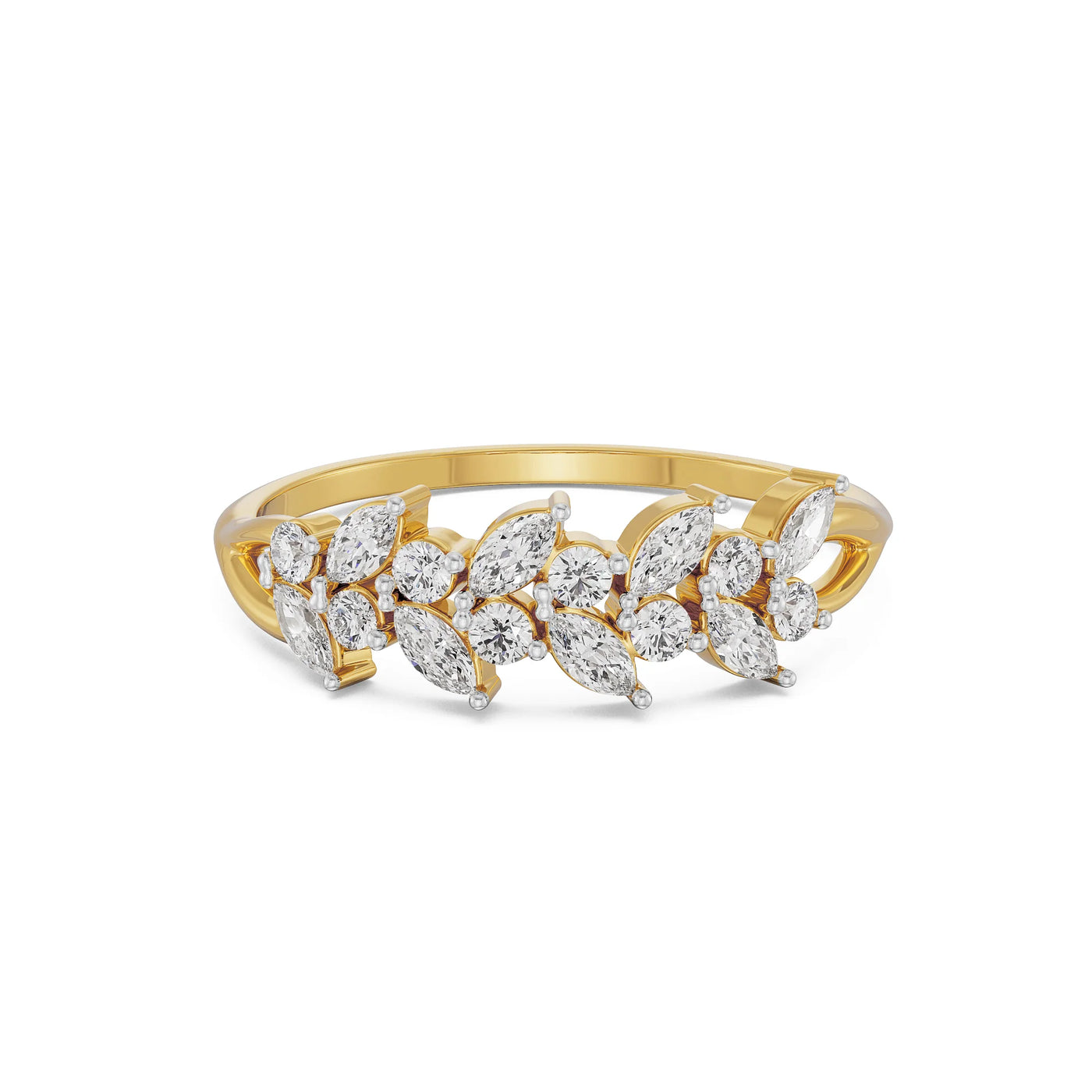 Leafy Lab Grown Diamond Band