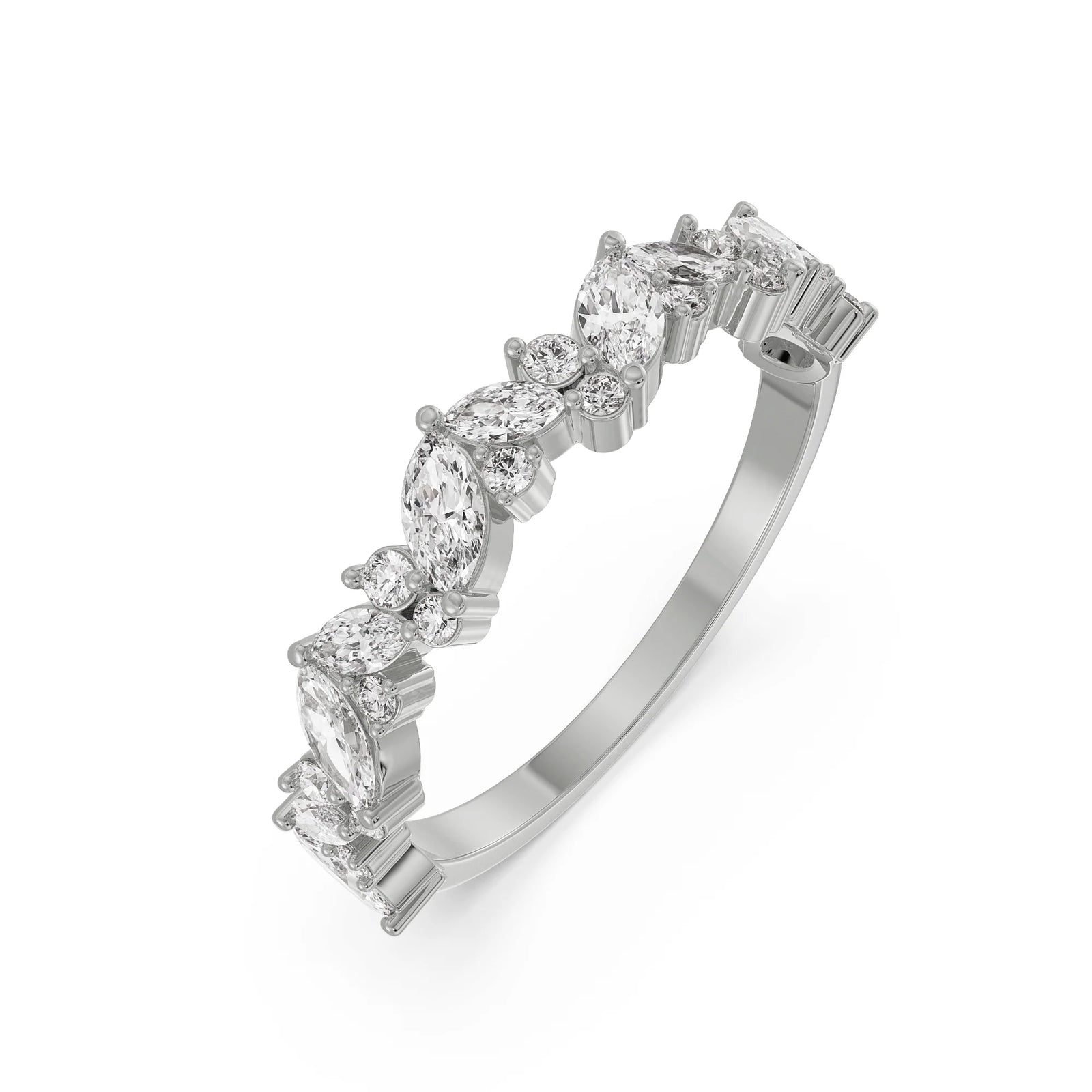 Timless Flora Diamond Ring Top View