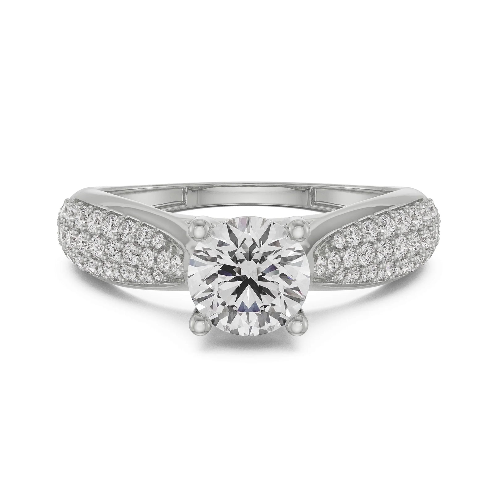 Queen Diamond Ring Front View