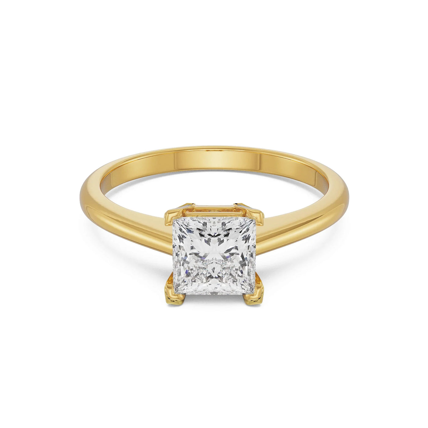 Charming Lab Grown Diamond Solitaire Ring 9KT